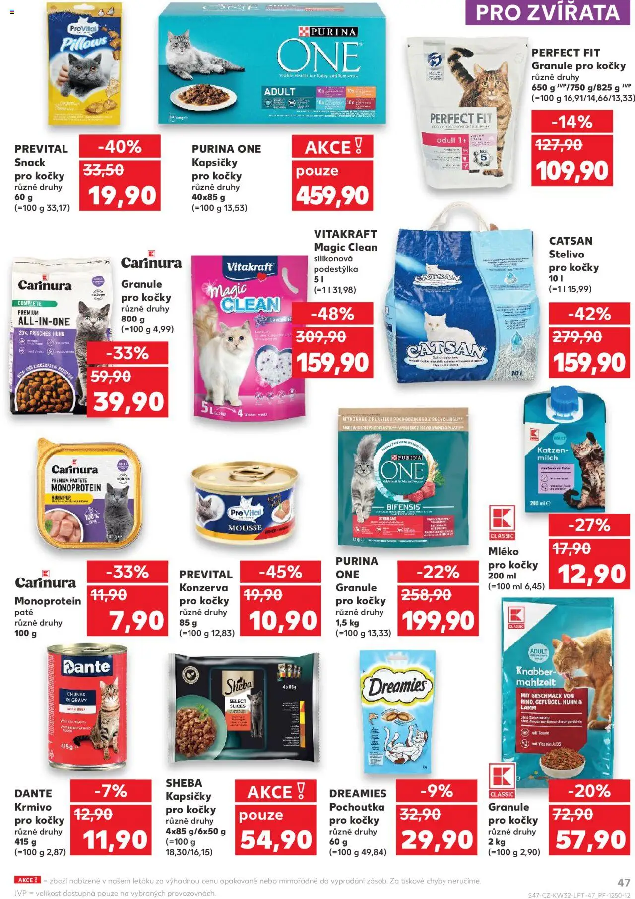 Kaufland leták - Ostrava od 06.08.2025 | Strana: 47 | Produkty: Purina, Catsan, Granule, Purina one
