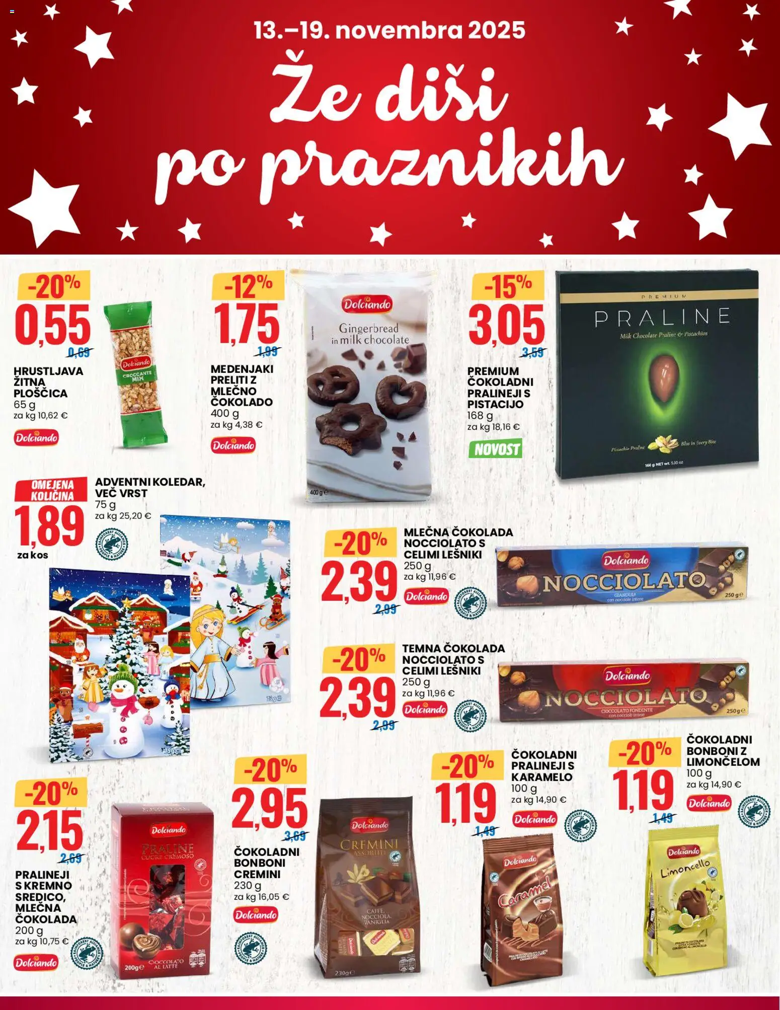 Novi Eurospin katalog ponudbe – veljaven od 13.11.2025 | Stran: 10 | Izdelki: Bonboni, Kos, Cokolada