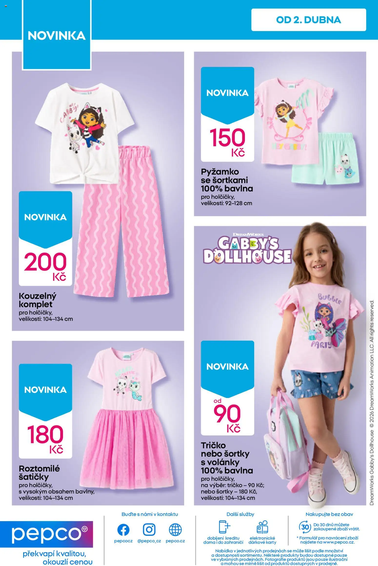Pepco leták od 02.04.2026 | Strana: 10 | Produkty: Tričko, Gabby's Dollhouse, Karty