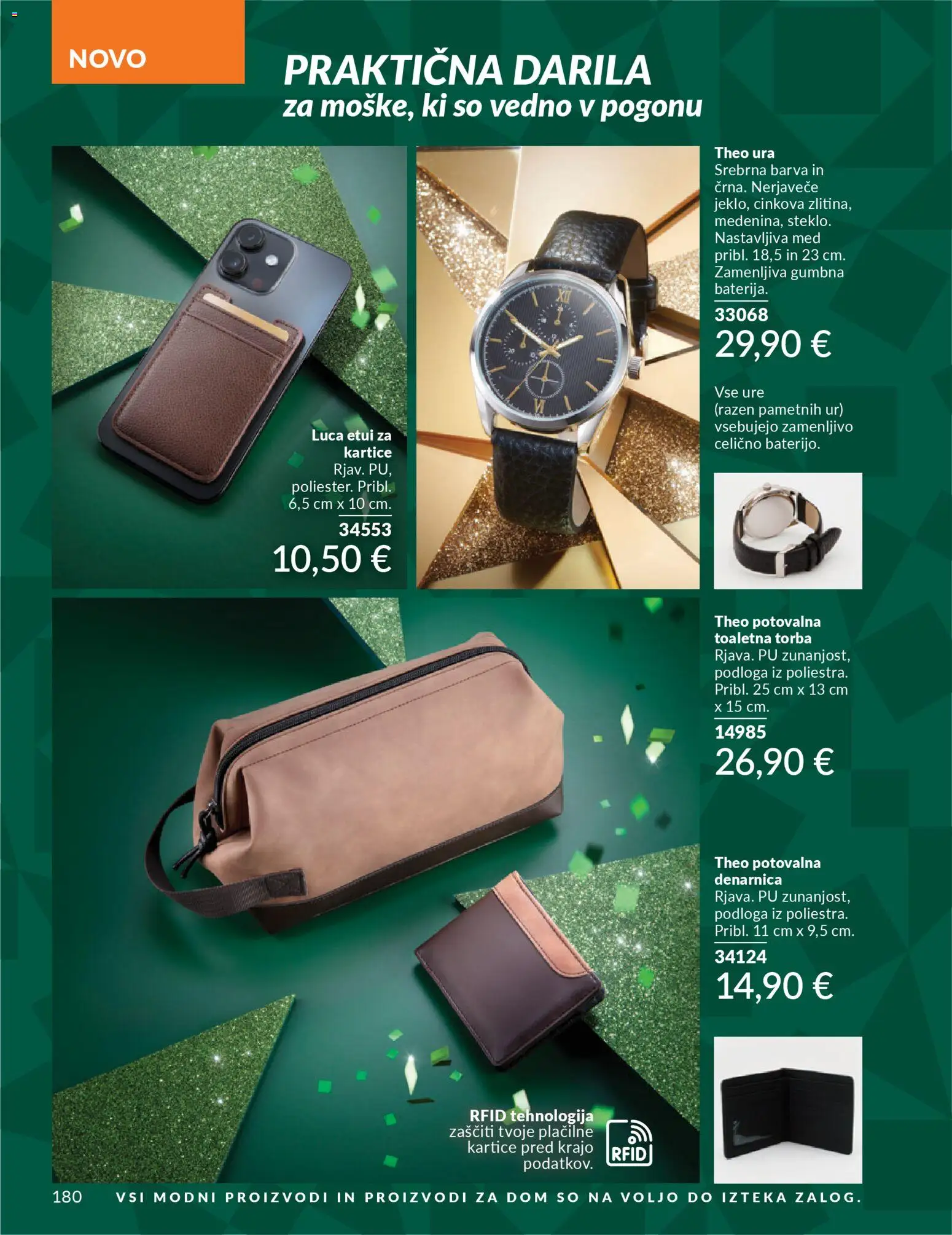 Novi Avon katalog ponudbe – veljaven od 01.10.2025 | Stran: 180 | Izdelki: Ura, Torba, Podloga, Denarnica