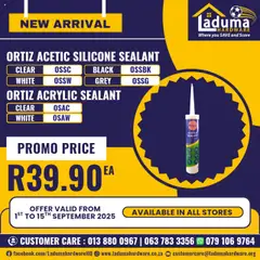 Laduma Hardware specials catalogue – valid from 01.09.2025