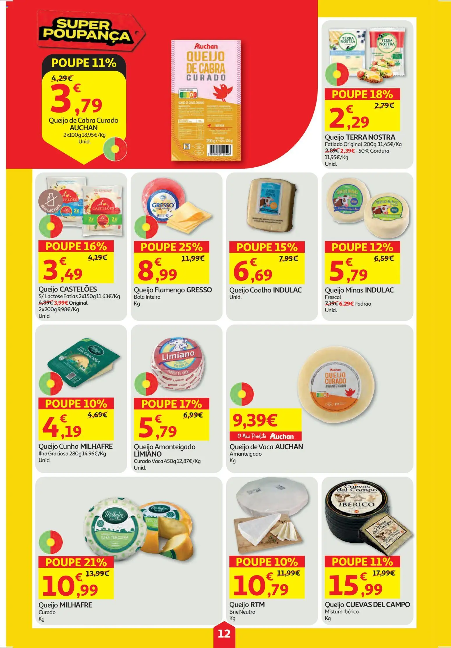 Auchan folheto │ válido de 15.01.2026 | Página: 12 | Produtos: Queijo