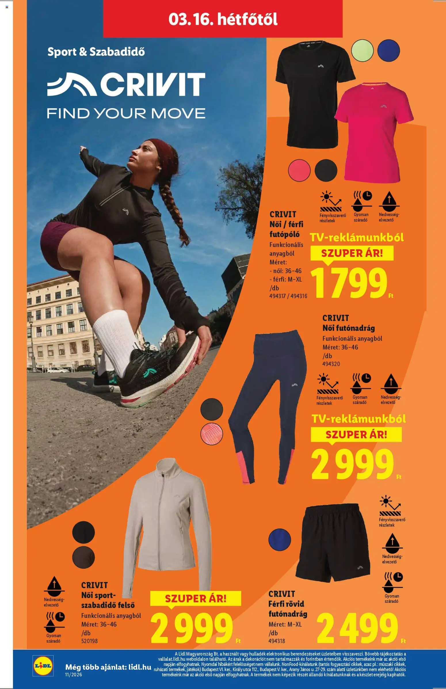 Lidl akciós ujság - amely érvényes a következő dátumtól: 12.03.2026 | Oldal: 18 | Termékek: Játékok, Leggings