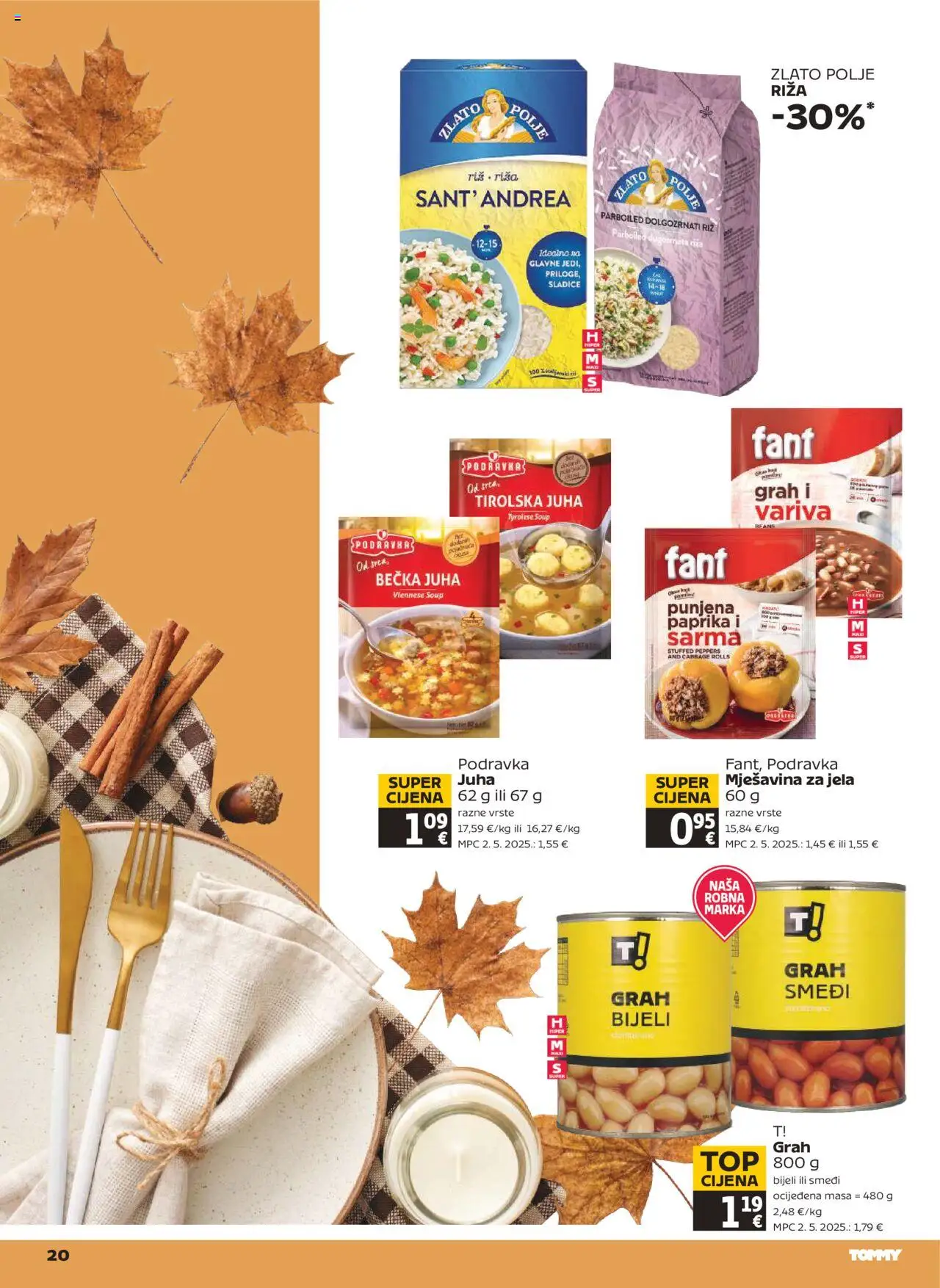 Tommy katalog | vrijedi od 16.10.2025 | Stranica: 20 | Proizvodi: Grah, Podravka, Riža, Juha