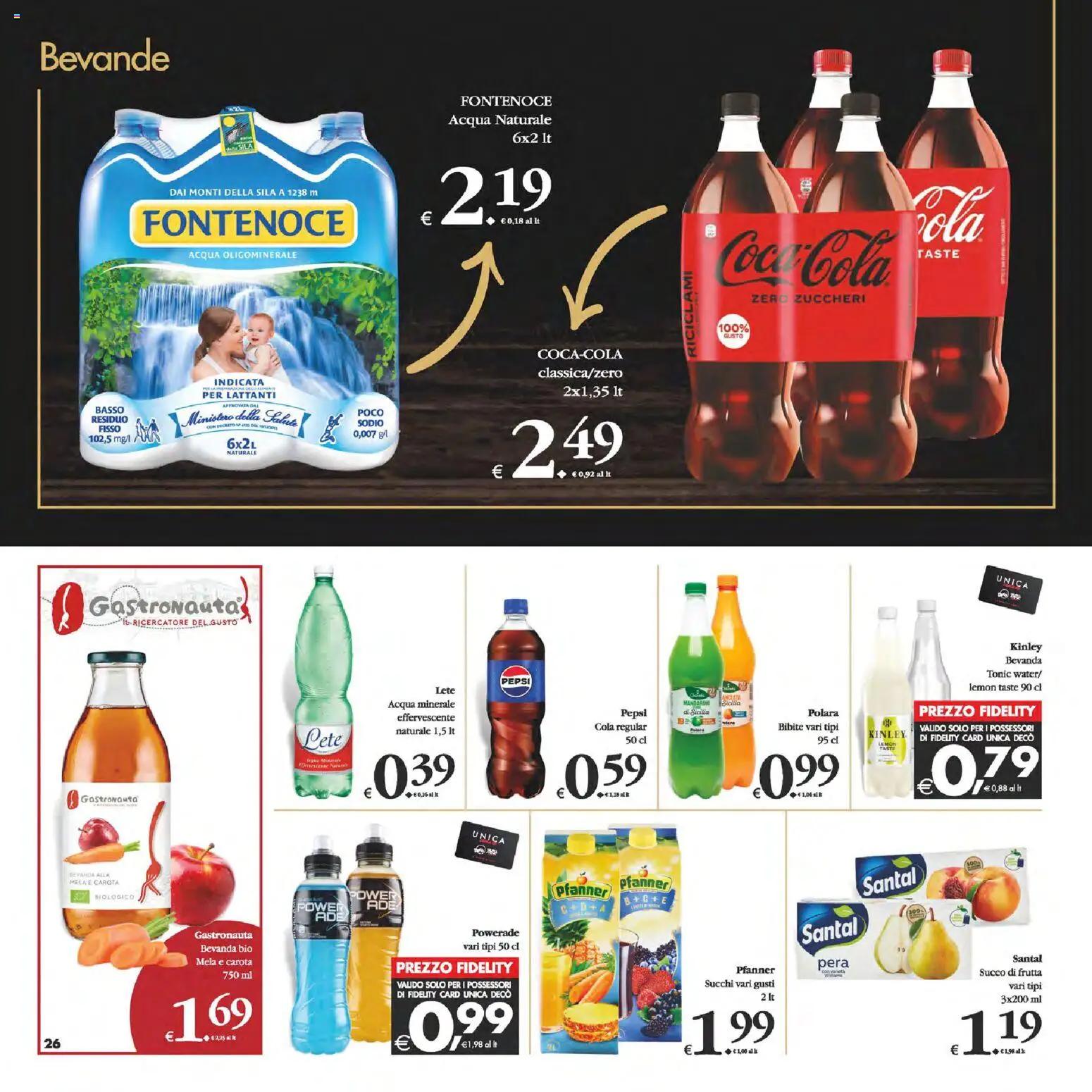 Volantino Decò del 24.02.2026 | Pagina: 26 | Prodotti: Carota, Acqua, Pepsi, Coca Cola
