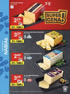 Delikatesy Centrum Gazetka od 31.07.2025 | Strona: 27 | Produkty: Ser, Mozzarella, Ser gouda, Ser cheddar