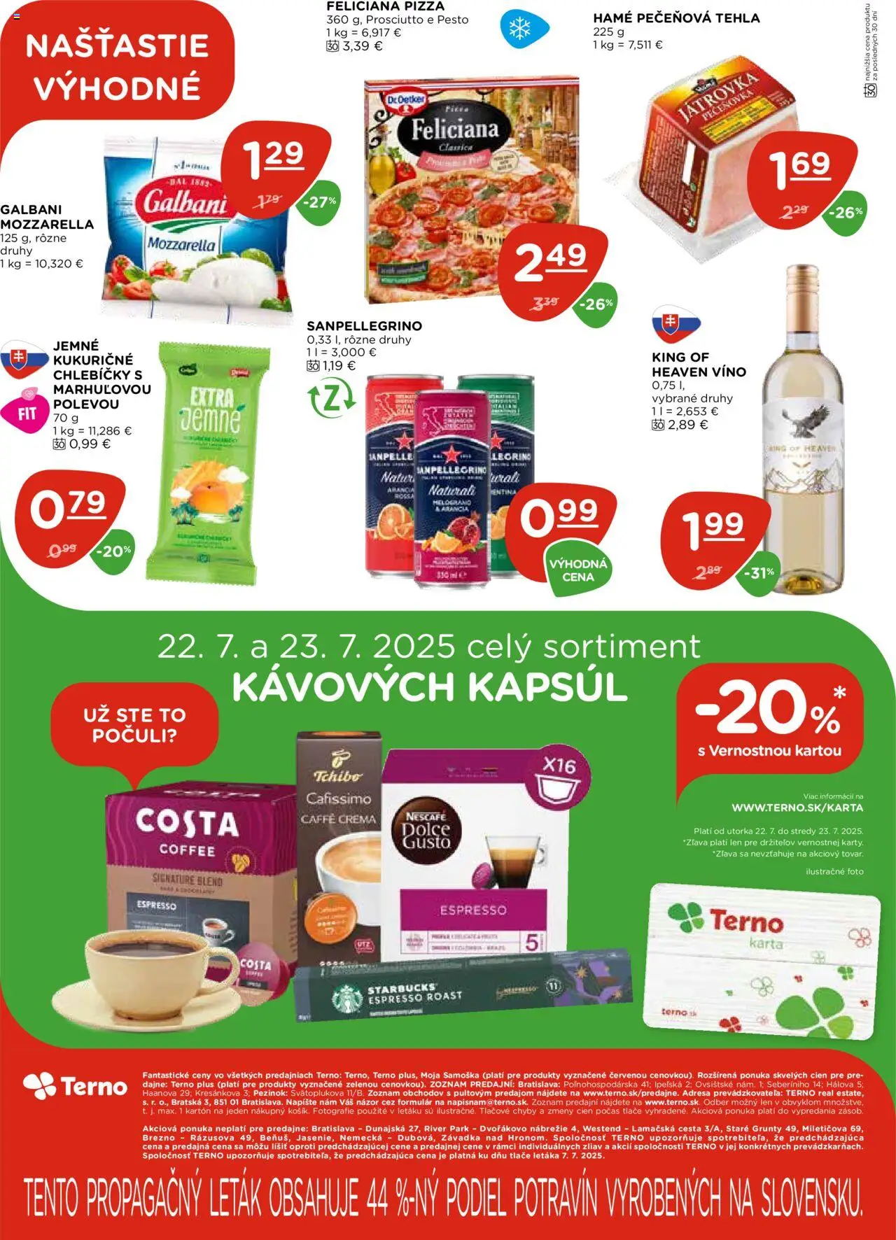 Terno leták │ platný od 17.07.2025 | Strana: 12 | Produkty: Pizza, Víno, Mozzarella