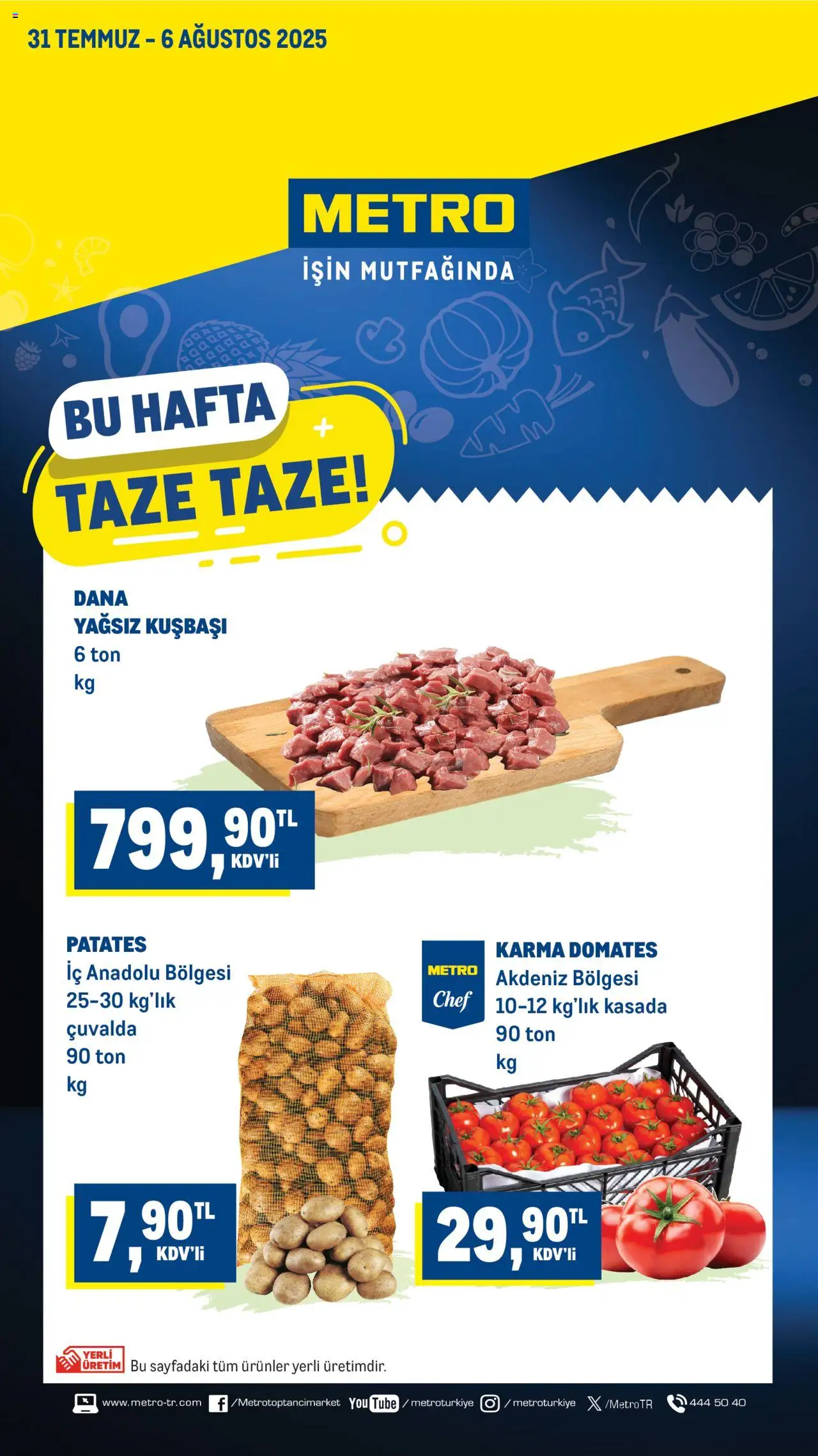 Metro Katalog - 31.07.2025 tarihinden itibaren geçerlidir | Sayfa: 1 | Ürünler: Domates, Patates