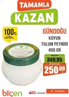 17.02.2026 tarihinden itibaren geçerli olan Biçen Market kataloğu önizlemesi