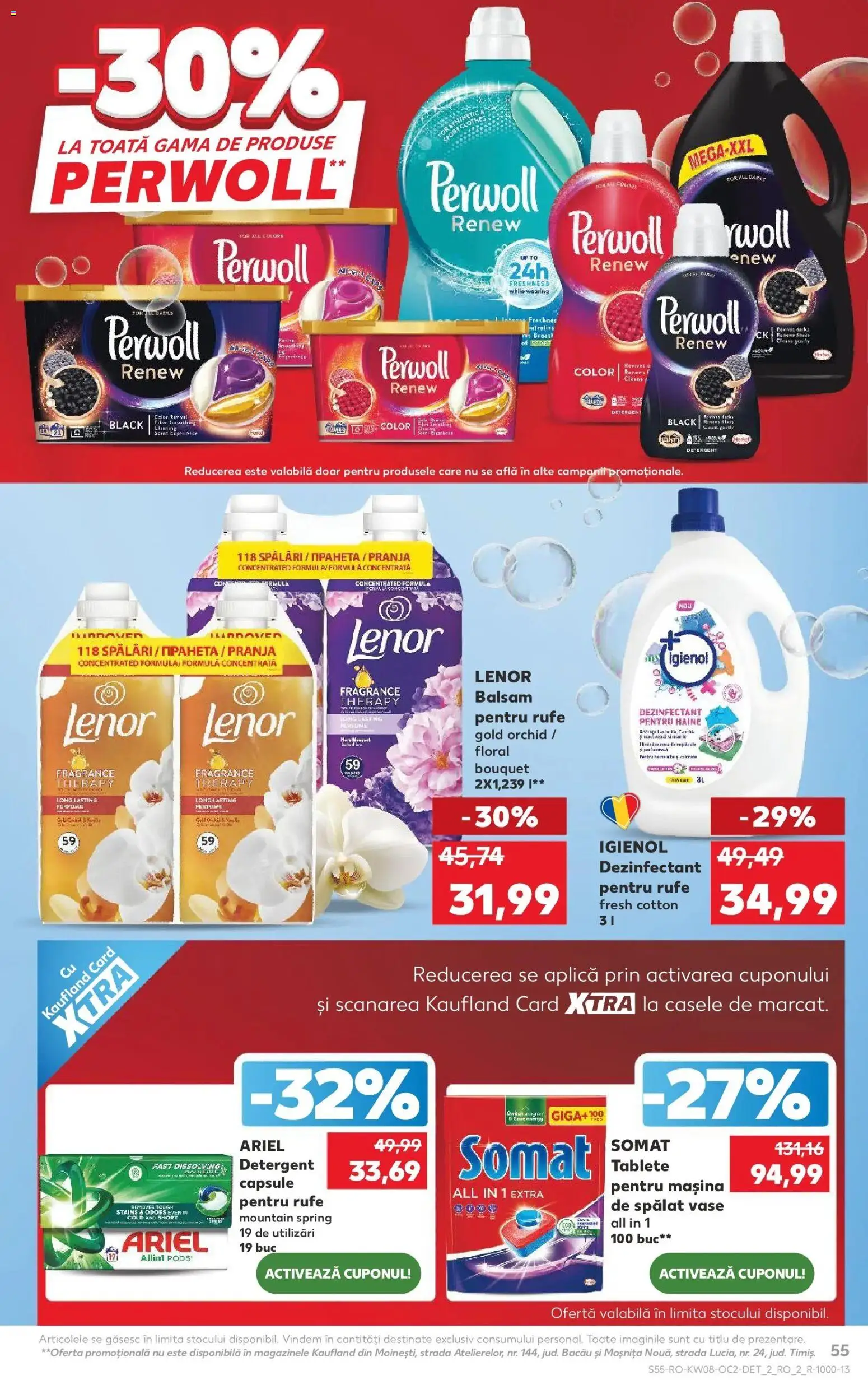 Noul catalog Kaufland – valabil de la 18.02.2026 | Pagină: 55 | Produse: Mașină De Spălat Vase, Balsam, Detergent, Haine