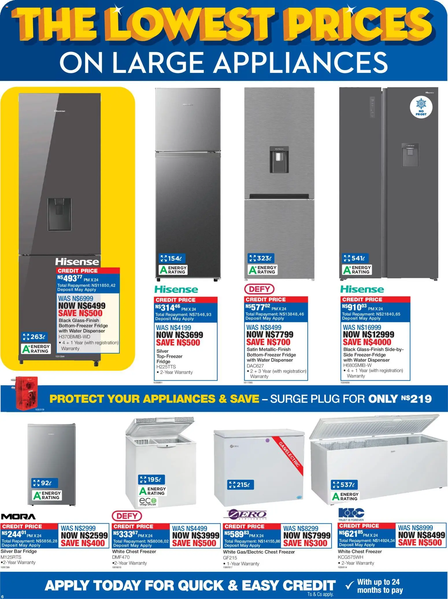 New OK Furniture catalogue – valid from 16.02.2026 | Page: 6 | Products: Freezer, Fridge, Chest freezer, Water