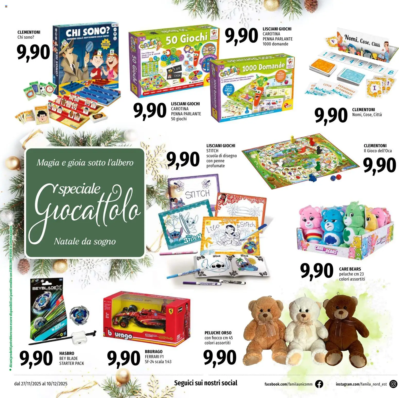 Volantino Famila del 27.11.2025 | Pagina: 26 | Prodotti: Peluche, Scala, Feta, Penne