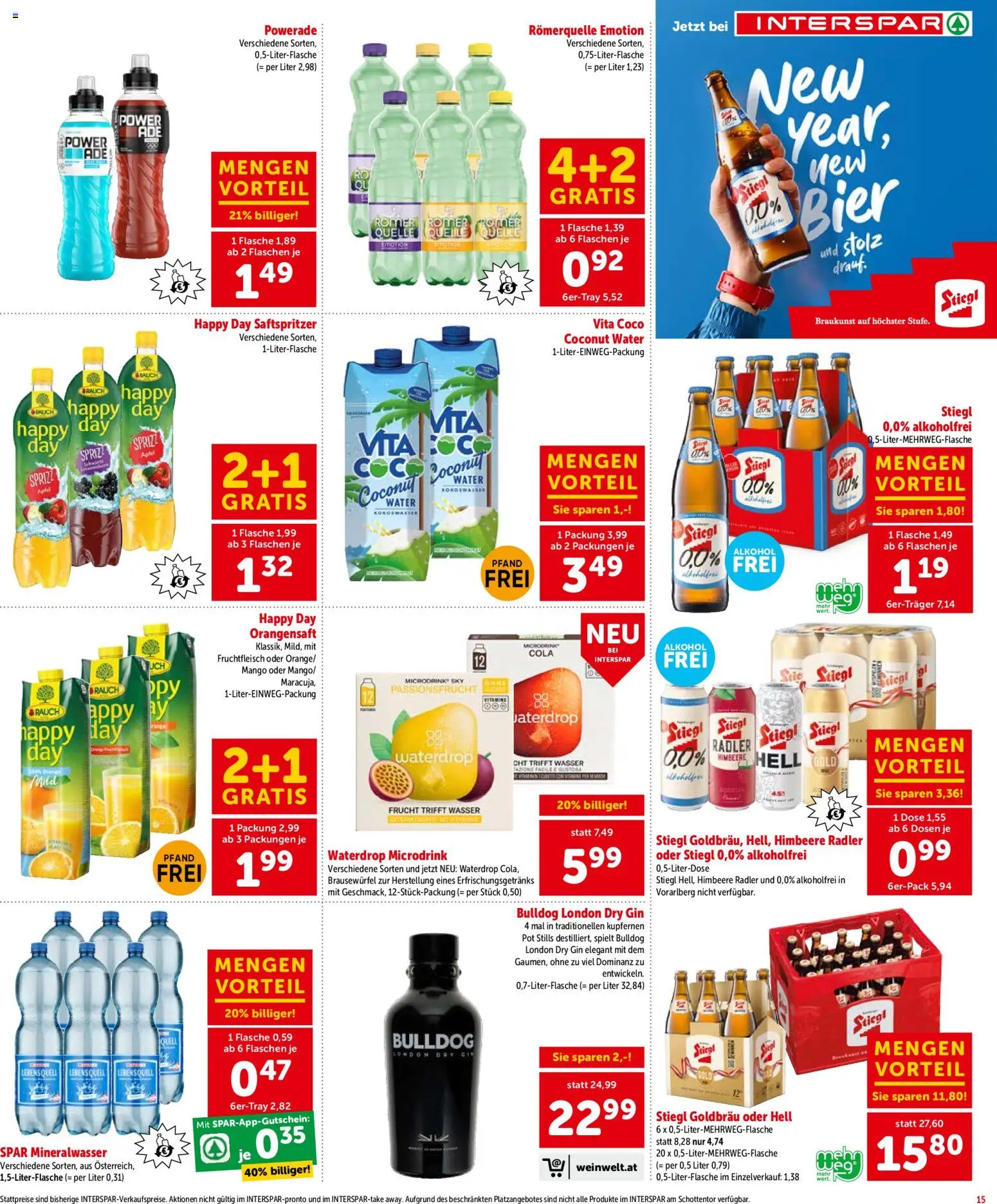 Interspar Flugblatt - Steiermark gültig ab 15.01.2026 | Seite: 16 | Produkte: Gin, Mango, Himbeere, Bier