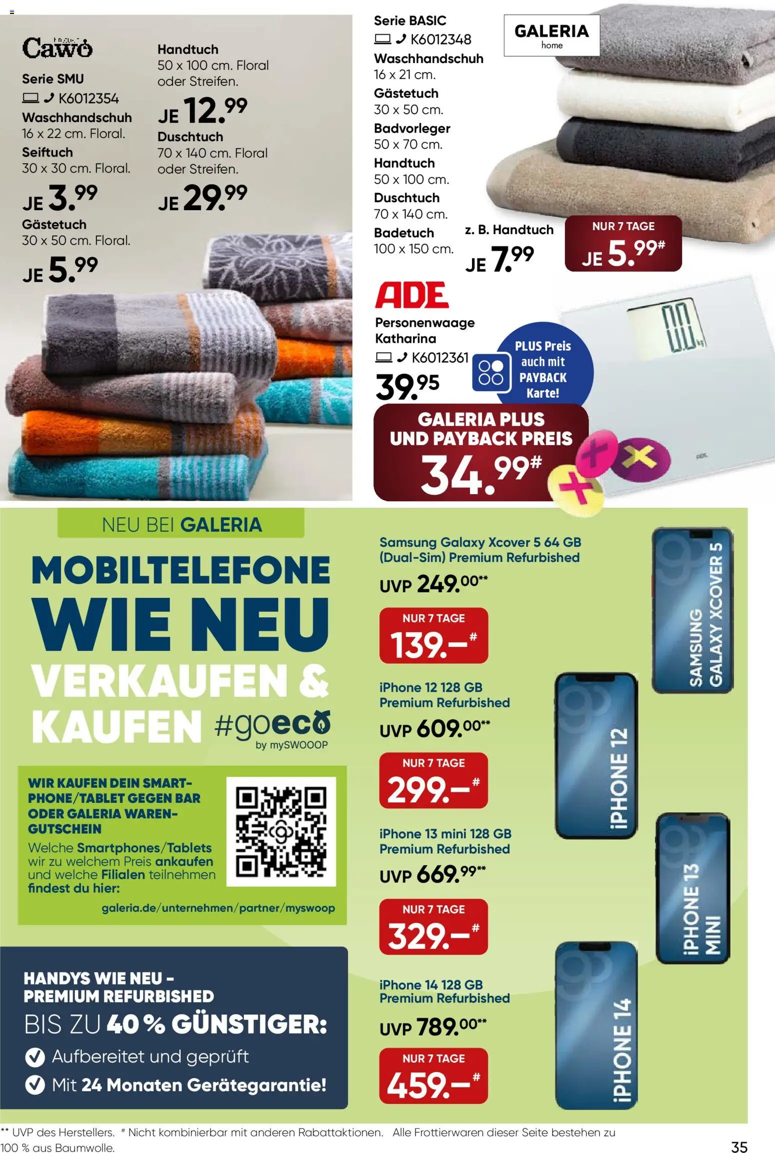 Galeria Karstadt Kaufhof Prospekt 	 – gültig ab 17.12.2025 | Seite: 35 | Produkte: Personenwaage, Samsung, Iphone