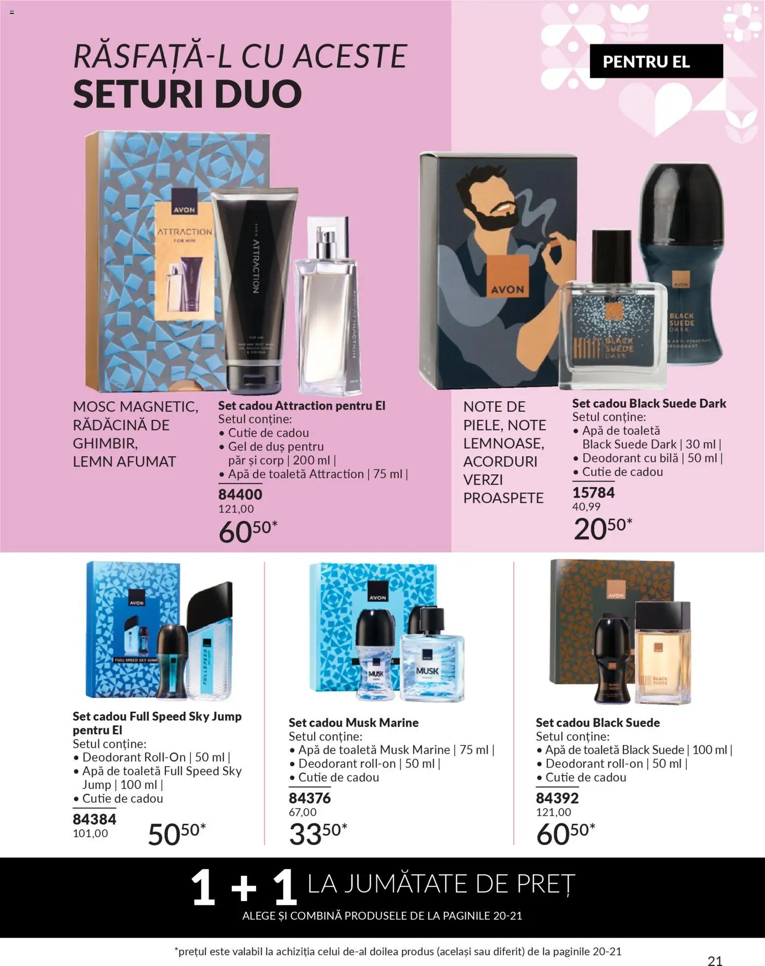 Noul catalog Avon – valabil de la 01.02.2026 | Pagină: 21 | Produse: Cutie, Apă de toaletă, Gel de duș, Apă
