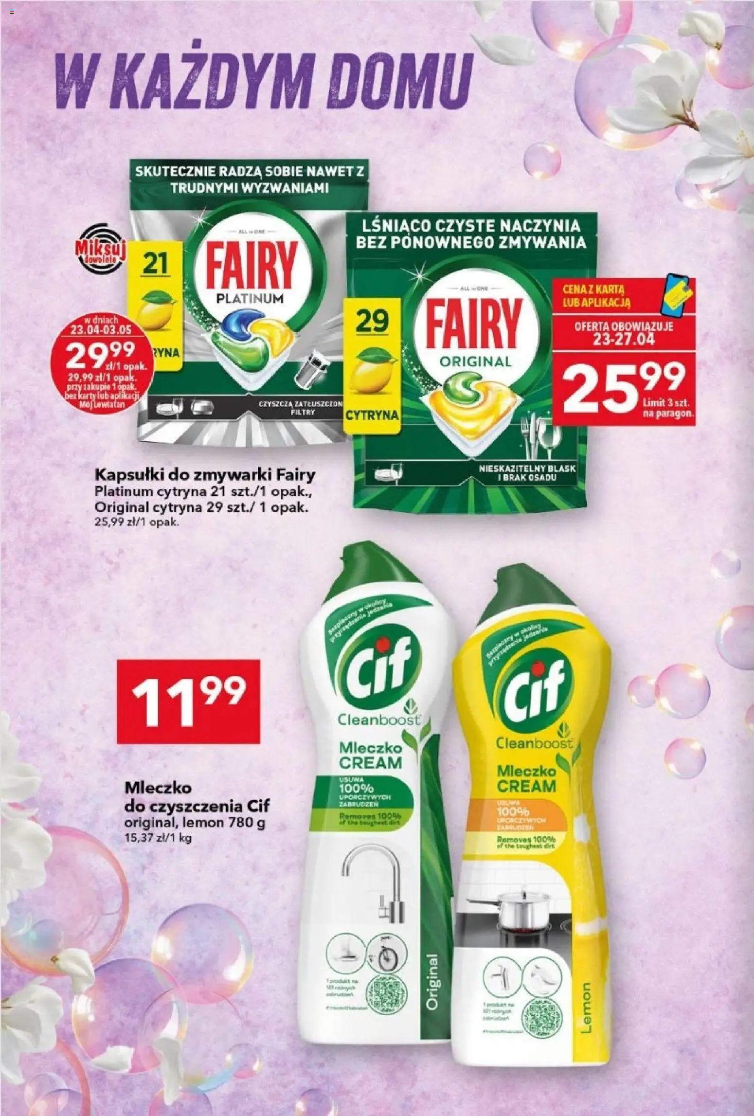Lewiatan gazetka od 23.04.2026 | Strona: 18 | Produkty: Cytryna, Karta, Fairy, Kapsułki do zmywarki