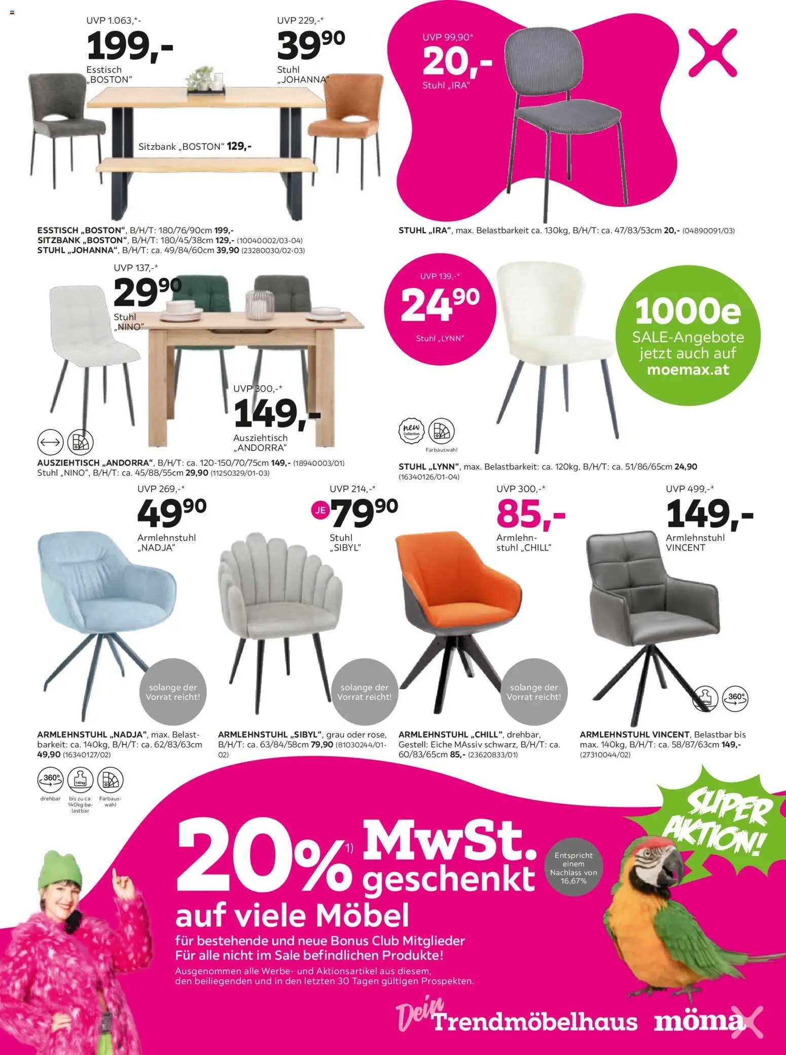 Mömax Prospekt aktuell gültig ab 27.12.2025 | Seite: 9 | Produkte: Stuhl