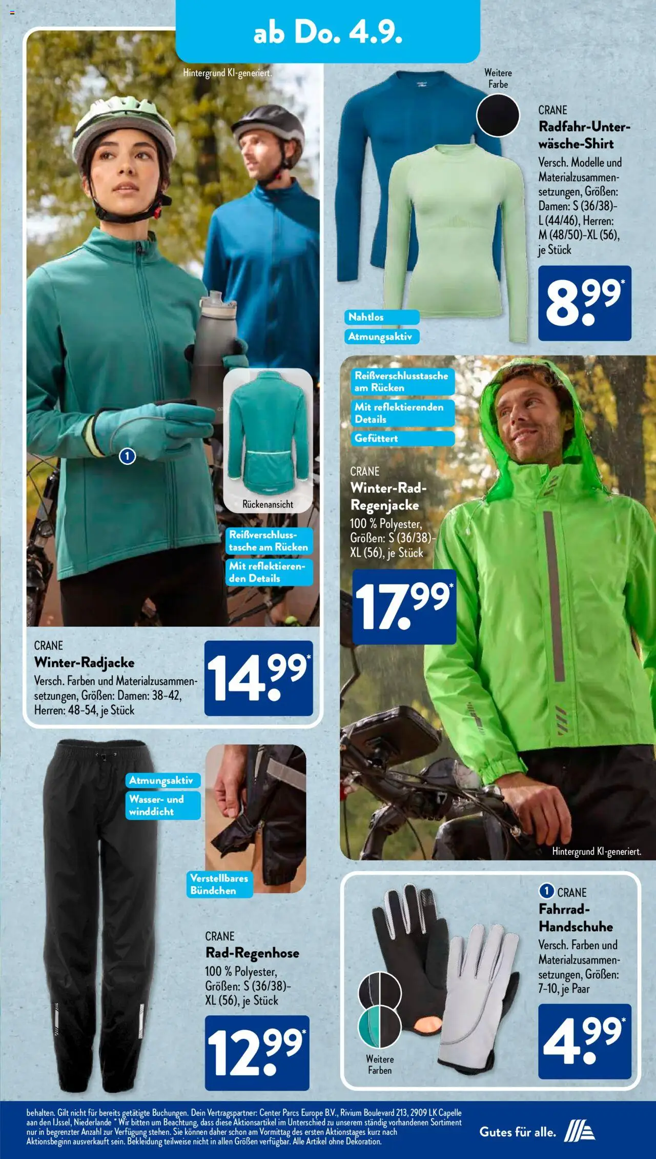 Aldi Süd Prospekt 	 - gültig ab dem 01.09.2025 | Seite: 7 | Produkte: Tasche, Regenjacke, Bekleidung, Handschuhe