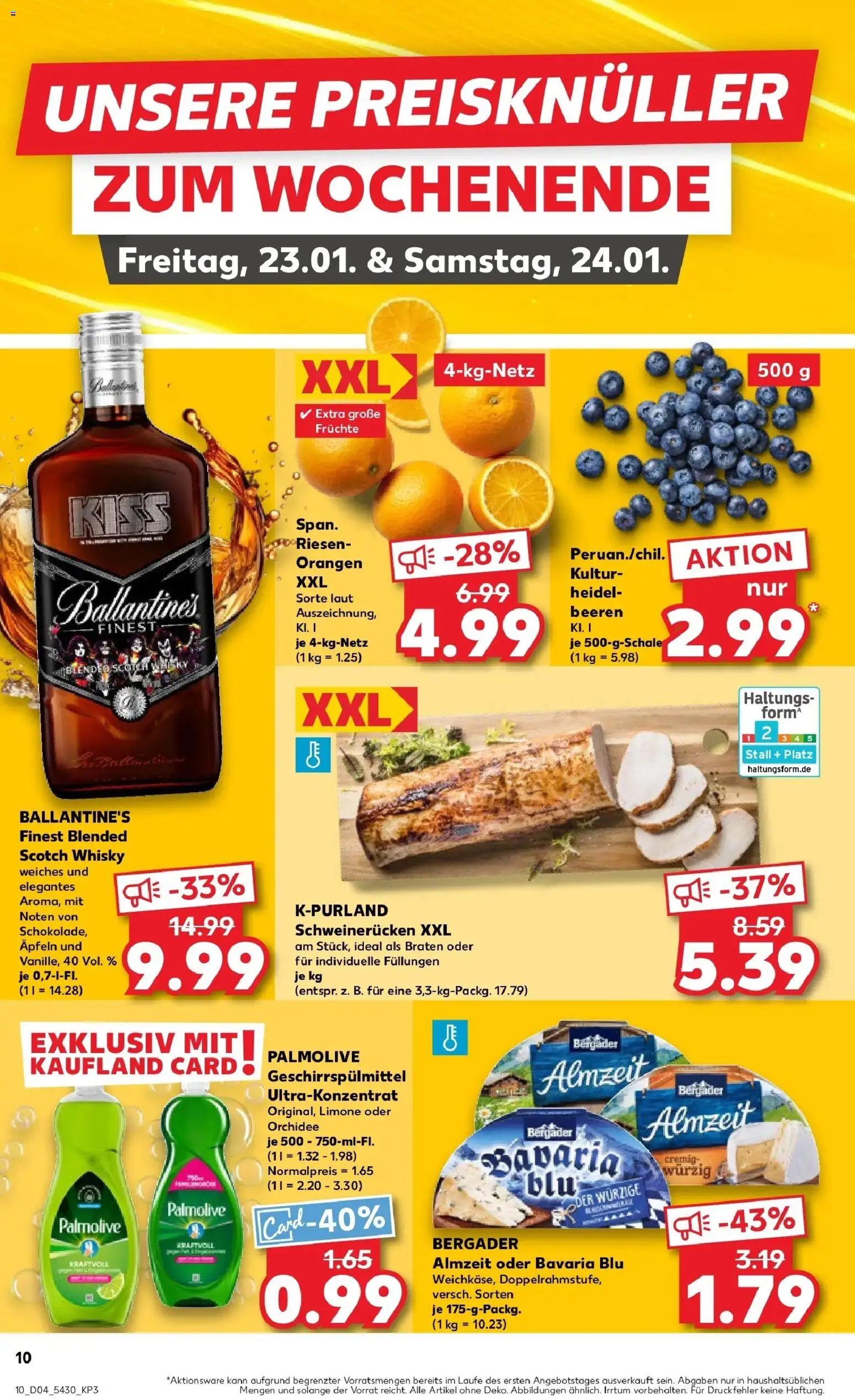 Kaufland prospekt München	 – gültig ab 22.01.2026 | Seite: 10 | Produkte: Whisky, Orchidee, Orangen, Schweinerucken
