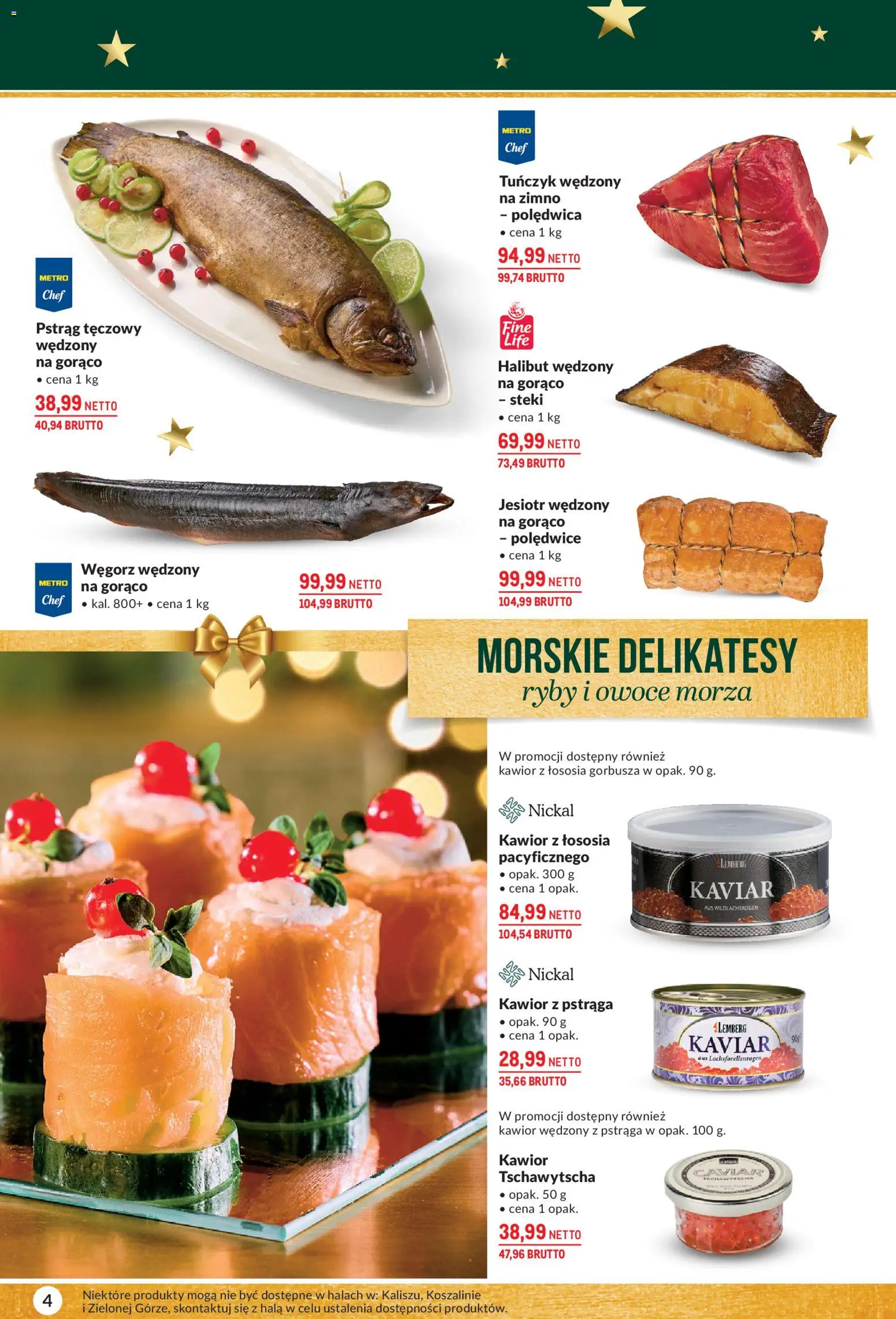 Makro Gazetka - Delikatesy od 25.11.2025 | Strona: 4 | Produkty: Steki, Pstrąg, Delikatesy, Ryby