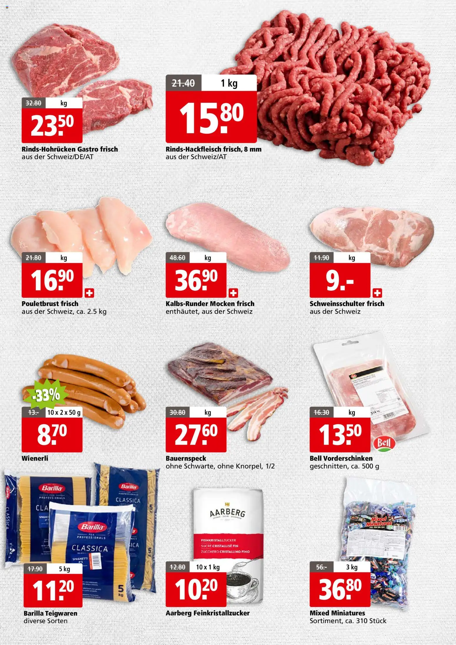 Aligro aktionen Business Schlieren, Gossau SG, Frauenfeld, Rapperswil-Jona, Sargans, Bern – gültig ab 16.03.2026 | Seite: 3 | Produkte: Barilla, Pouletbrust, Teigwaren