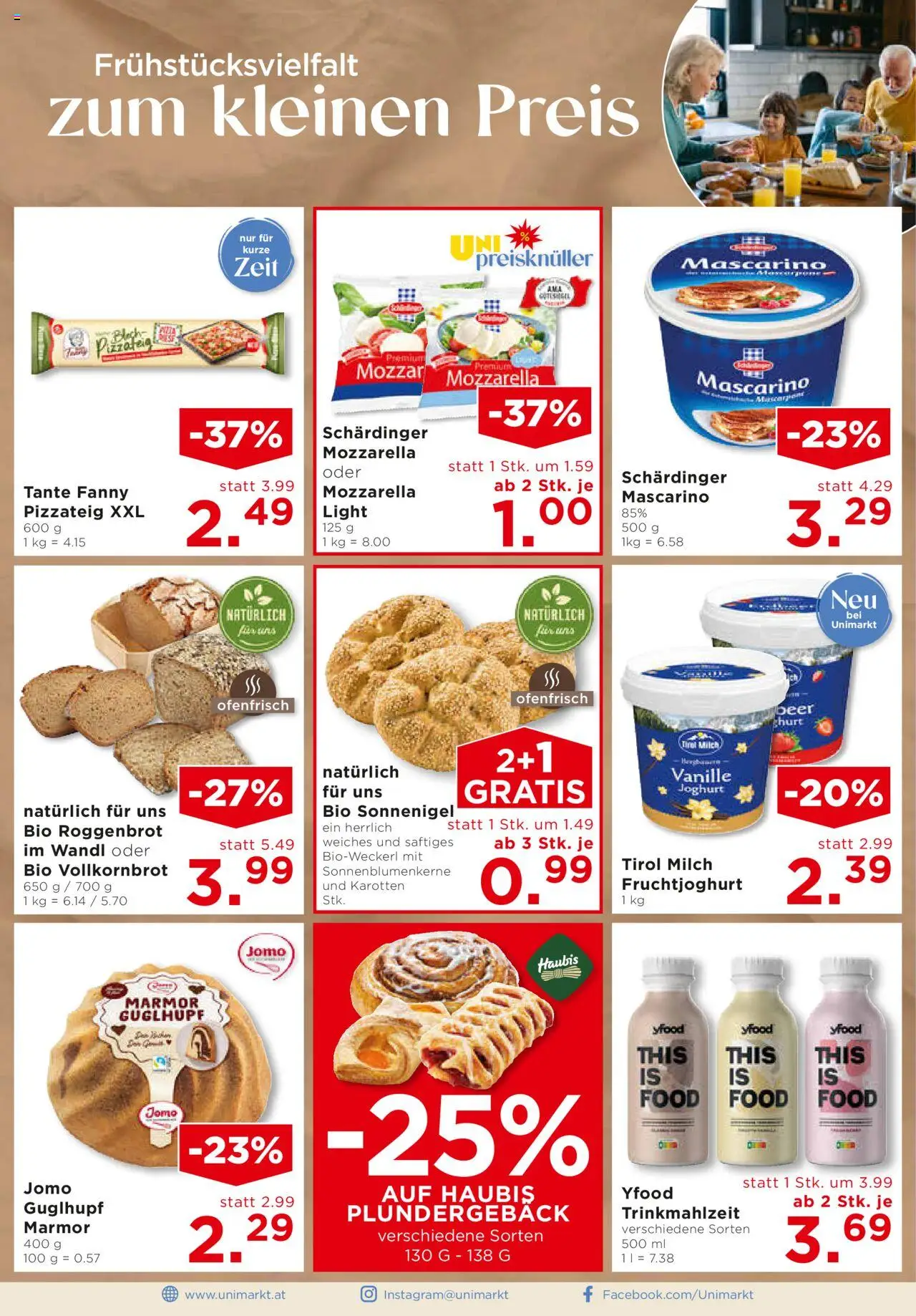 Unimarkt  Zentralraum gültig ab 20.08.2025 | Seite: 6 | Produkte: Milch, Joghurt