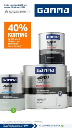GAMMA - Folder - Voorbeeld van een folder van GAMMA, geldig van 16.02.2026