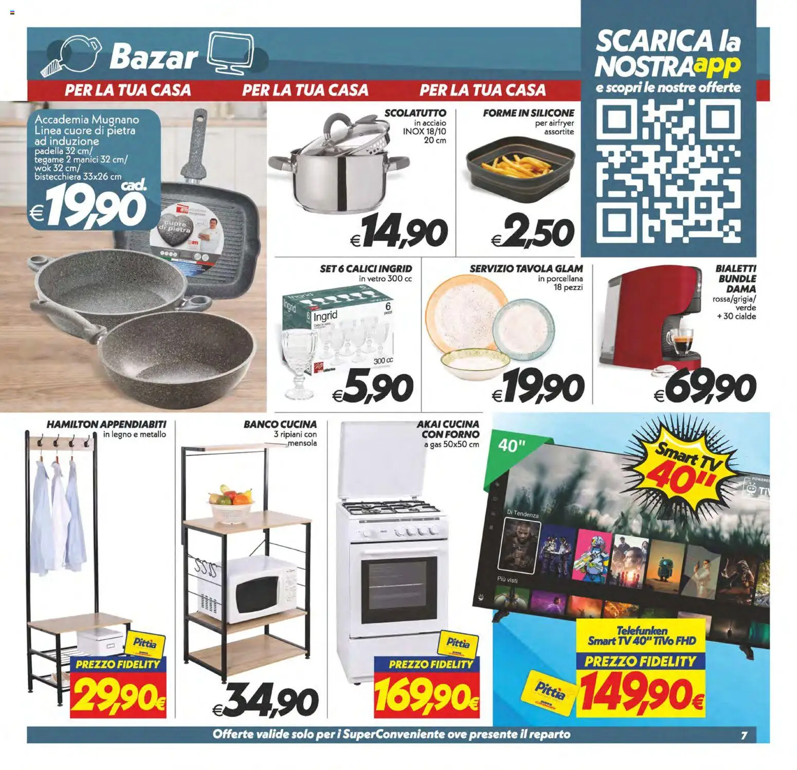 Volantino SuperConveniente del 06.03.2026 | Pagina: 32 | Prodotti: smart TV, Padella, Mensola, Appendiabiti