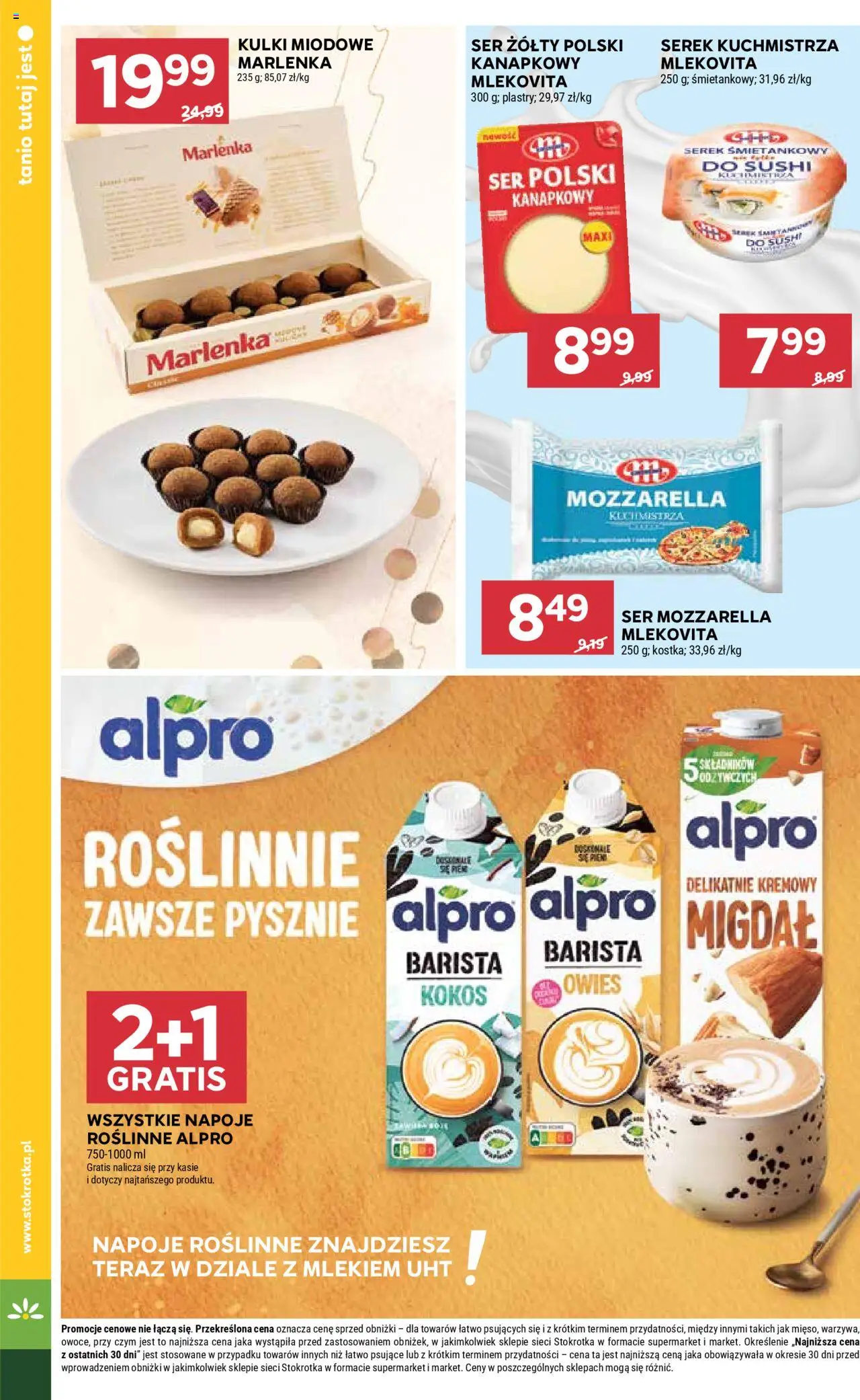 Stokrotka Gazetka od 09.10.2025 | Strona: 14 | Produkty: Alpro, Stokrotka, Sushi, Mozzarella