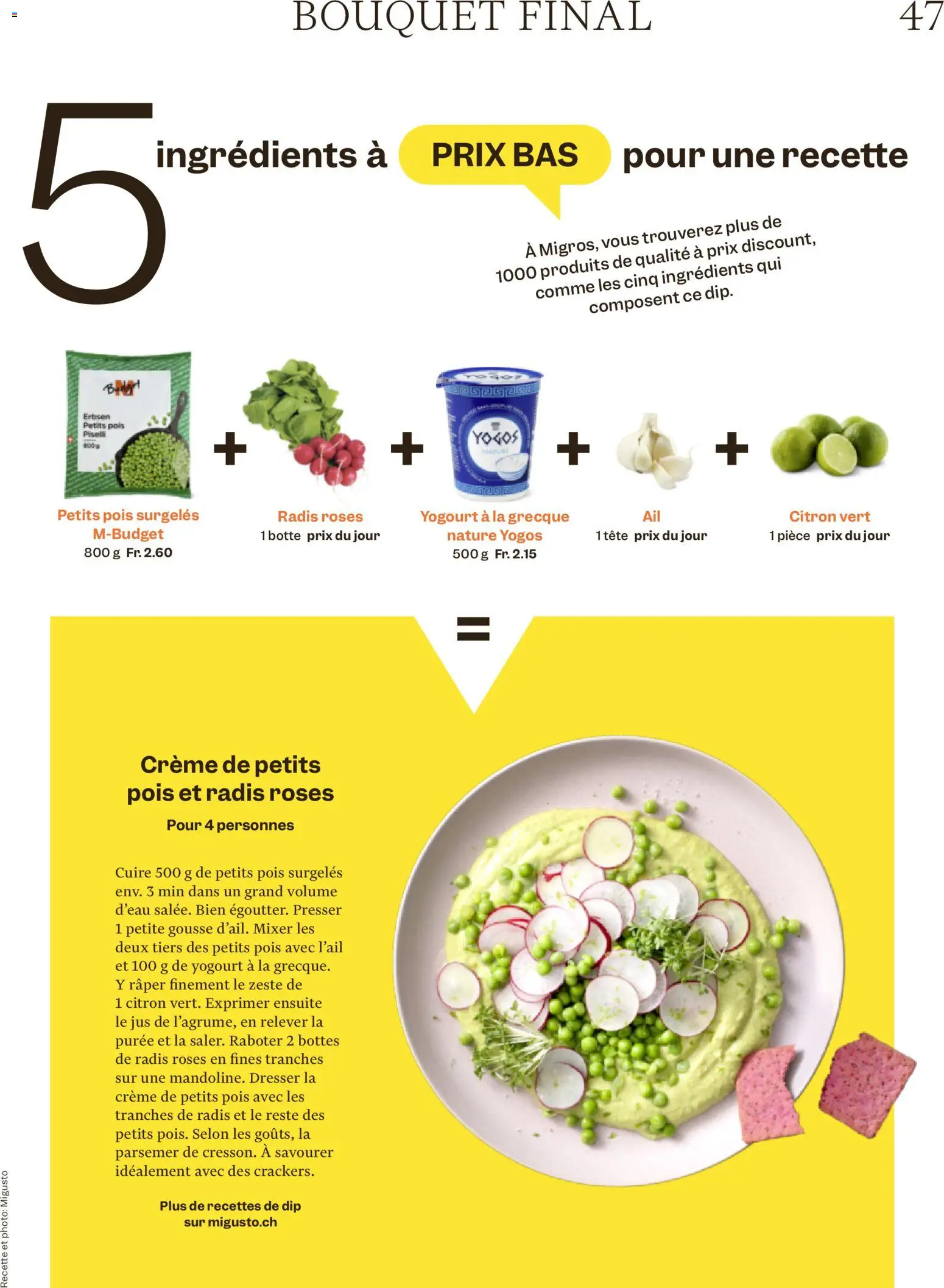 Migros aktionen Magazine FR – gültig ab 29.04.2026 | Seite: 47 | Produkte: Erbsen, Mixer, Creme