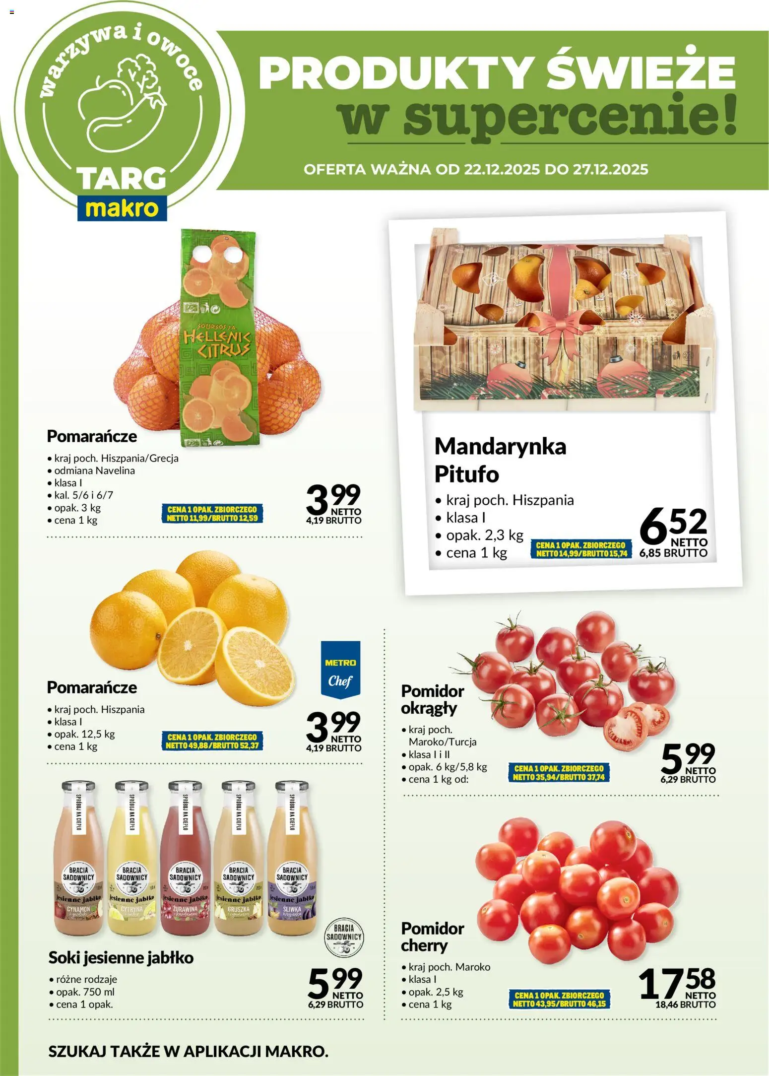 Makro Gazetka - Produkty świeże w supercenie od 22.12.2025 | Strona: 5 | Produkty: Cytryna, Gruszka, Pomarańcze, Owoce