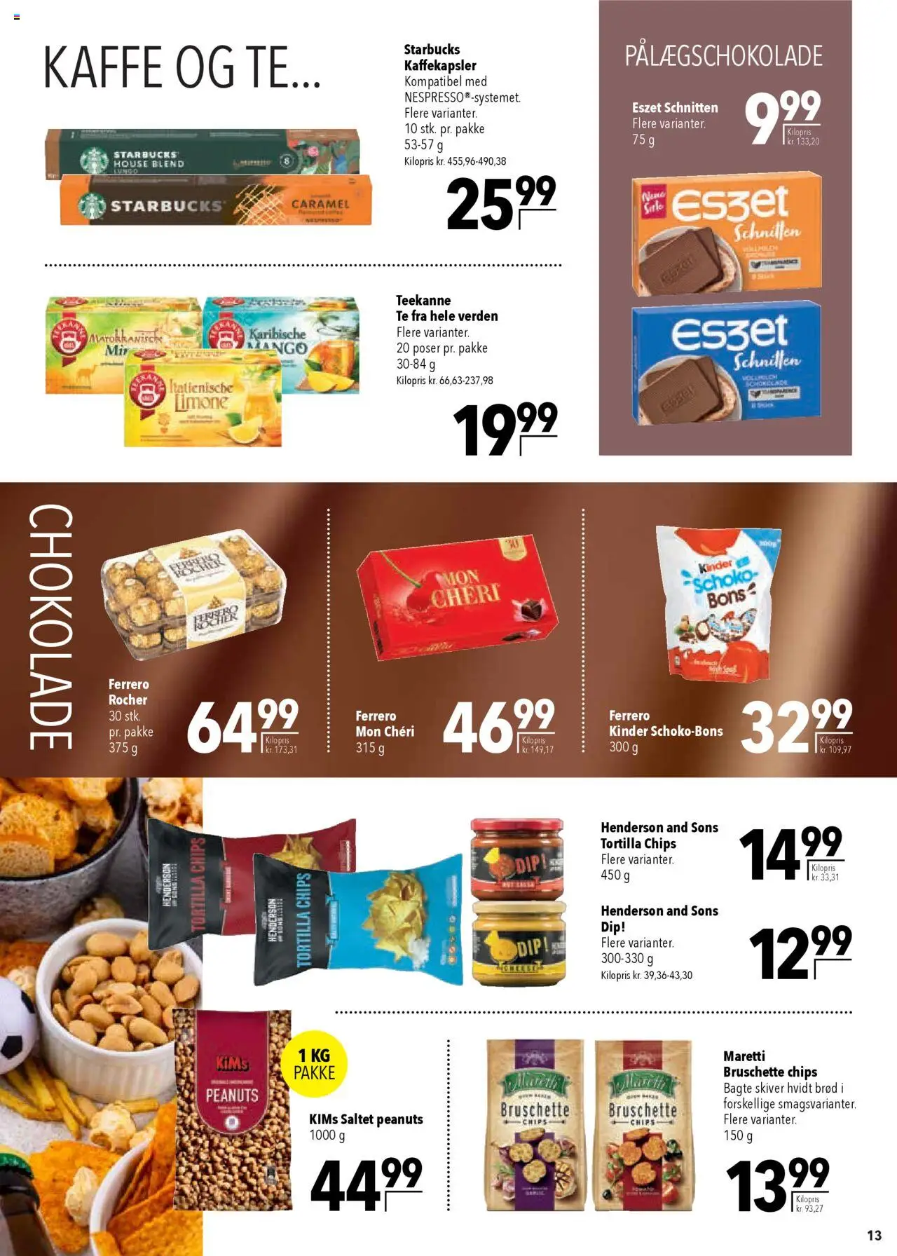 CITTI Markt Dänemark-Werbung – gültig ab 08.10.2025 | Seite: 13 | Produkte: Ferrero rocher, Starbucks, Mango, Teekanne