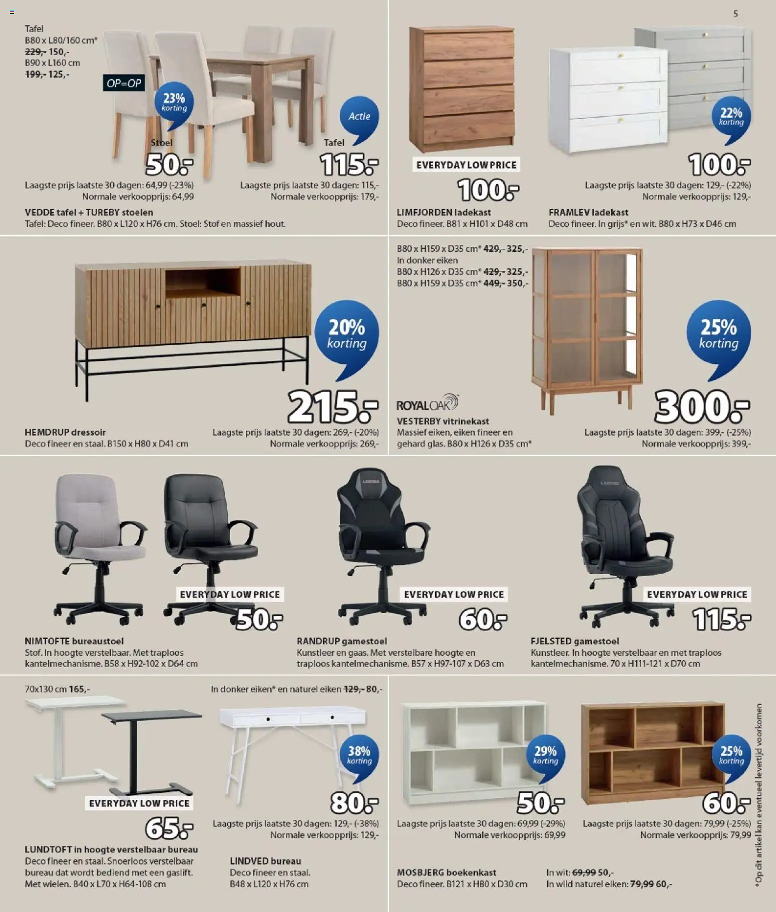 {H1} | Pagina: 5 | Producten: Kan, Ladekast, Tafel, Stoel