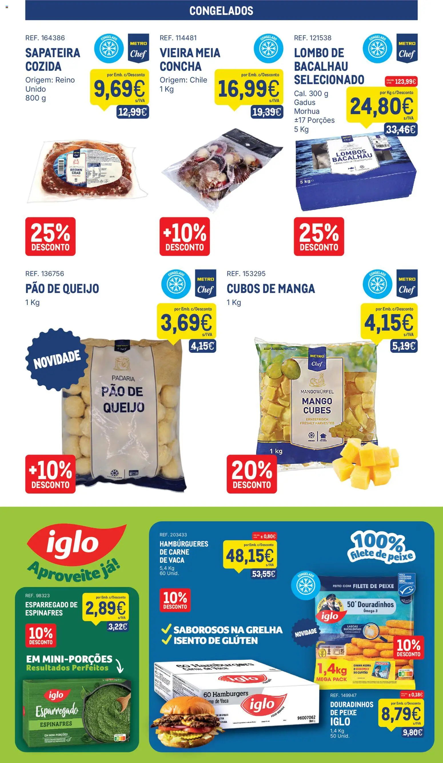 Makro folheto │ válido de 07.04.2026 | Página: 8 | Produtos: Espinafres, Queijo, Sapateira, Peixe