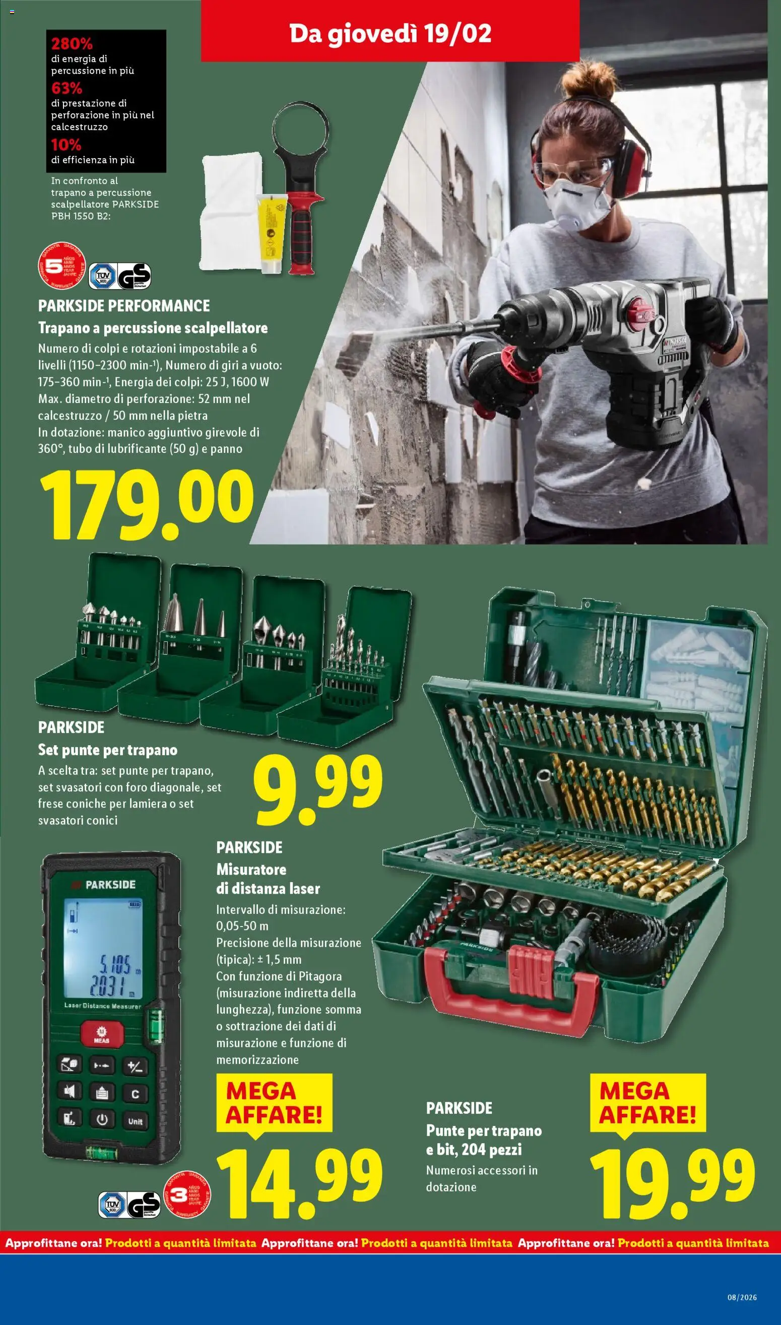 Volantino Lidl del 16.02.2026 | Pagina: 39 | Prodotti: Lubrificante, Tubo, Trapano