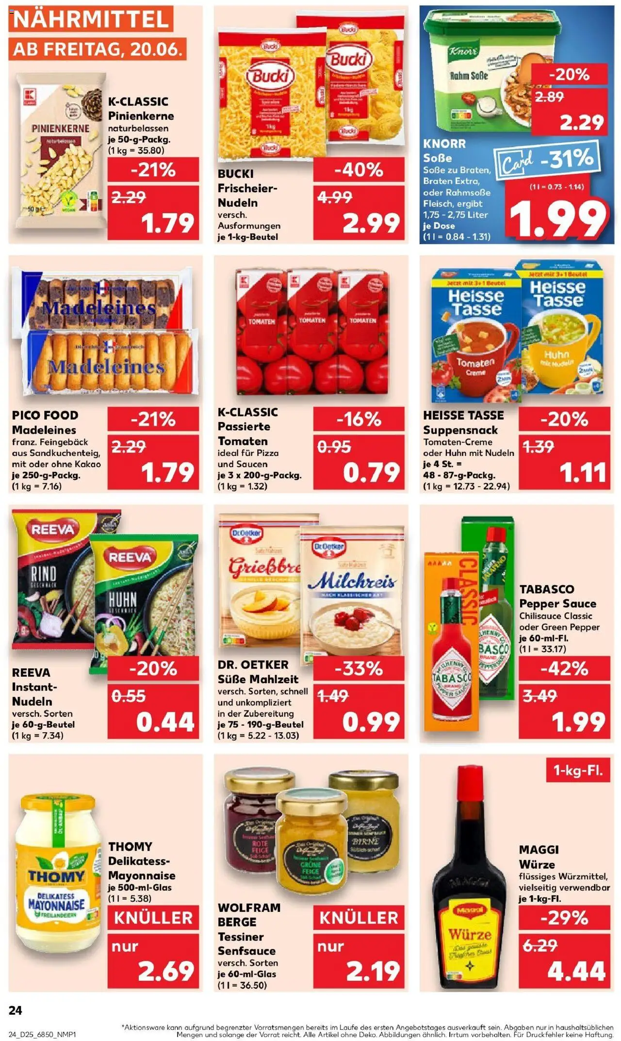 Kaufland prospekt Kaufbeuren	 - gültig ab dem 22.06.2025 | Seite: 37 | Produkte: Tomaten, Soße, Birne, Nudeln