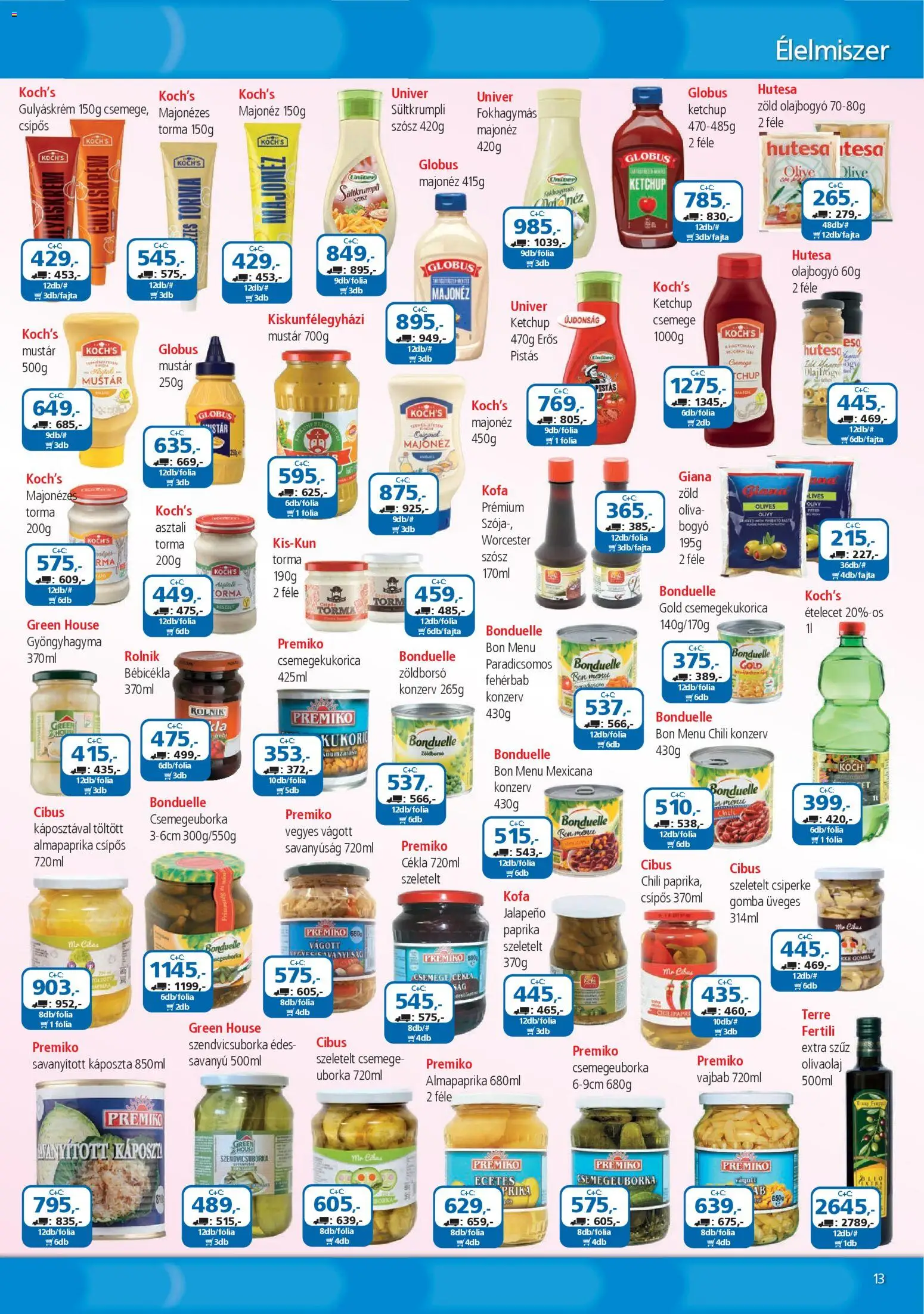 ÁRKLUB akciós ujság - amely érvényes a következő dátumtól: 01.02.2026 | Oldal: 13 | Termékek: Gulyáskrém, Torma, Almapaprika, Mustár