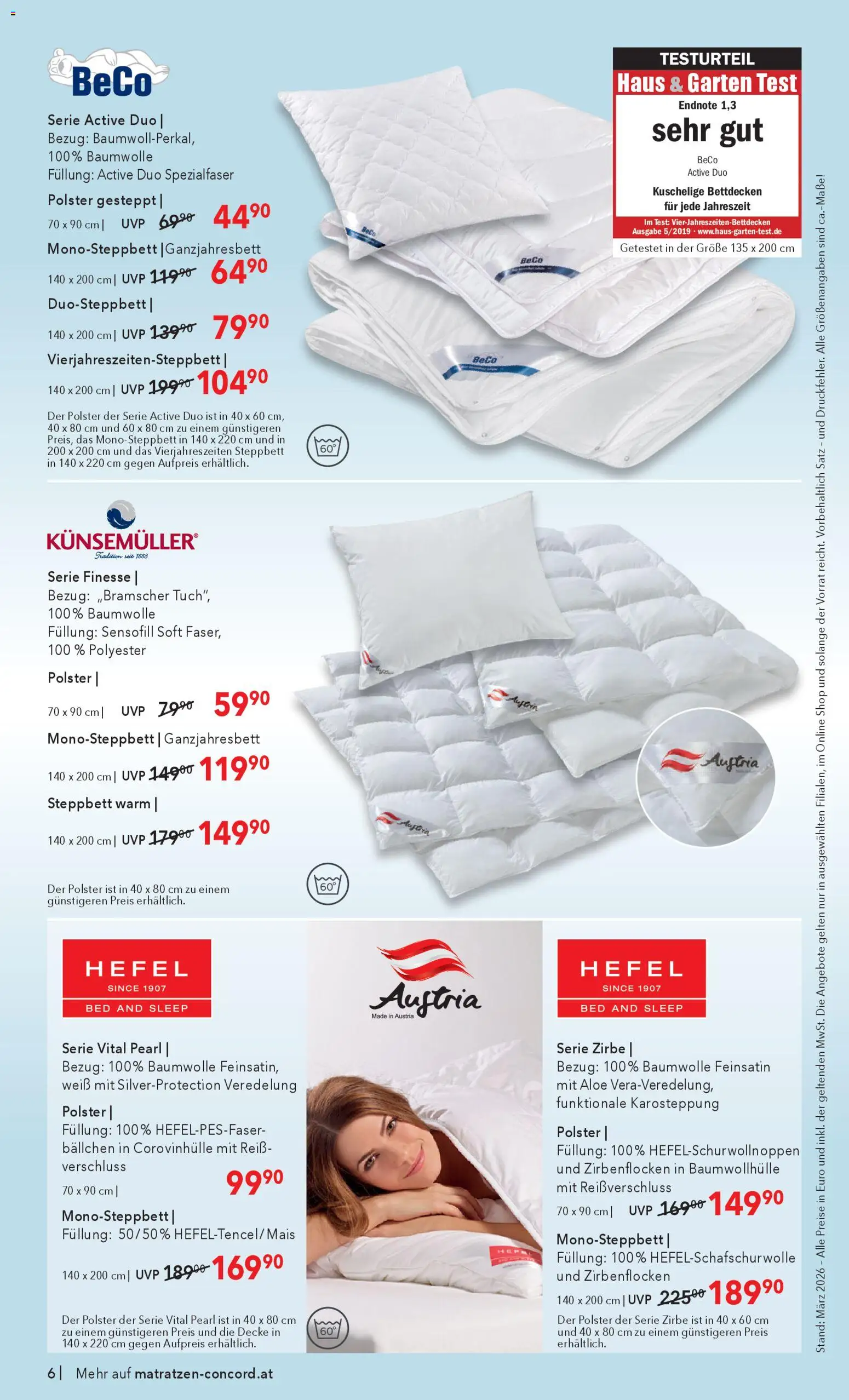 Matratzen Concord Flugblatt gültig ab 25.03.2026 | Seite: 6 | Produkte: Decke