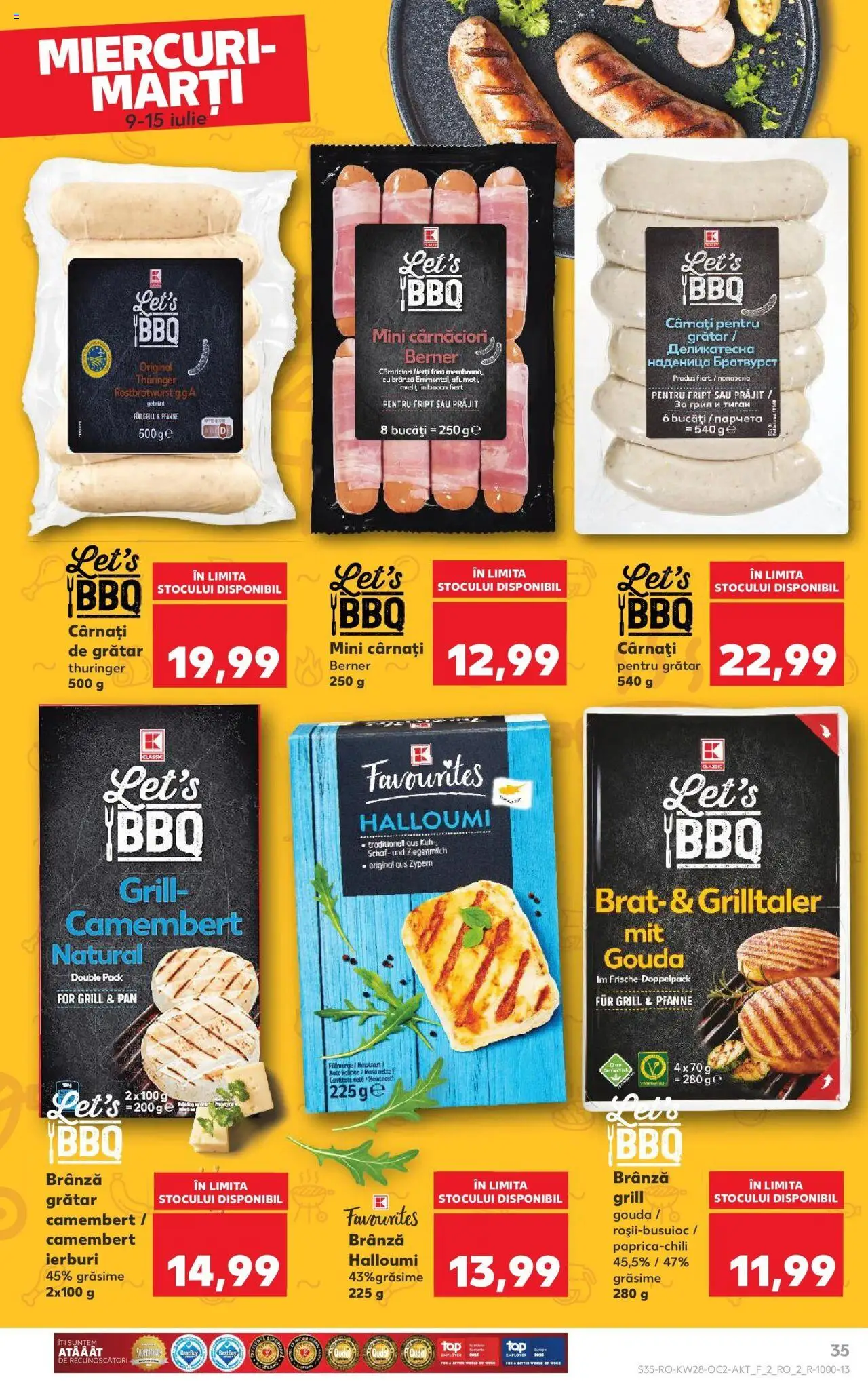 Catalog Kaufland - Bucureşti – valabil de la 09.07.2025 | Pagină: 35 | Produse: Grill, Bacon, Brânză, Gouda