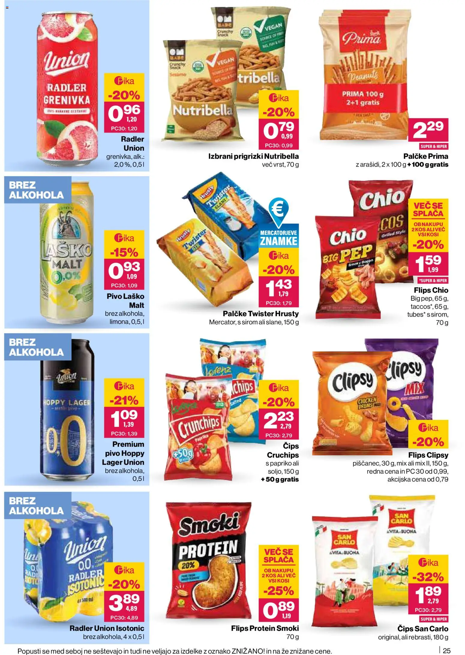 Novi Mercator katalog ponudbe – veljaven od 19.02.2026 | Stran: 25 | Izdelki: Kos, Radler, Pivo, Grenivka