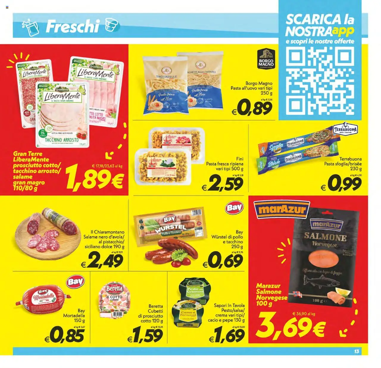Volantino SuperConveniente del 03.06.2025 | Pagina: 13 | Prodotti: Salame, Pepe, Prosciutto, Pasta