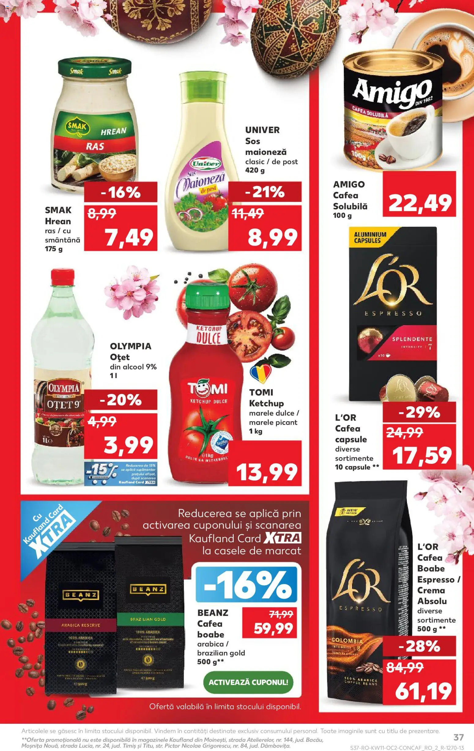 Kaufland RO akciós ujság - amely érvényes a következő dátumtól: 11.03.2026 | Oldal: 37 | Termékek: Ketchup