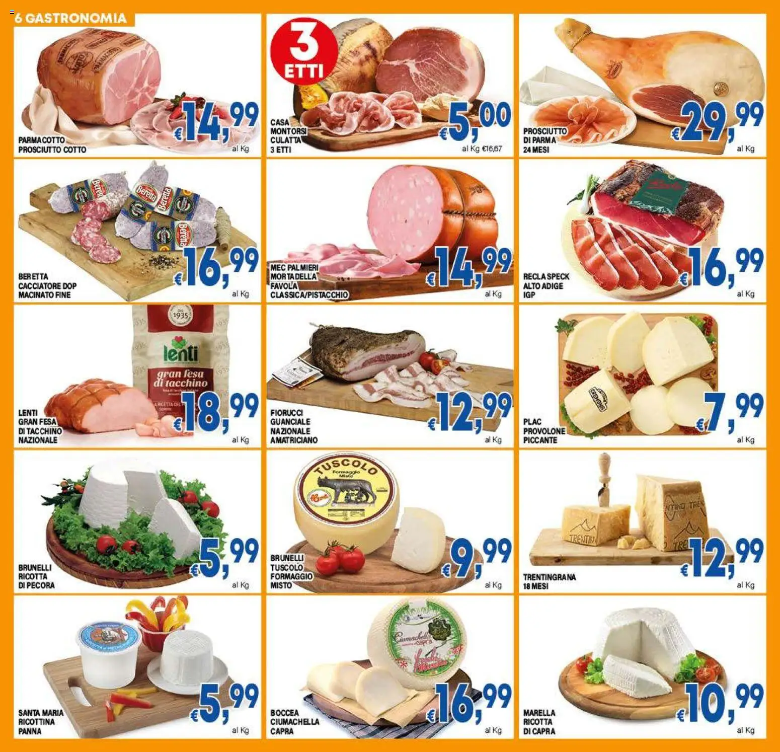 Volantino DEM del 07.01.2026 | Pagina: 6 | Prodotti: Provolone, Tacchino, Formaggio, Guanciale