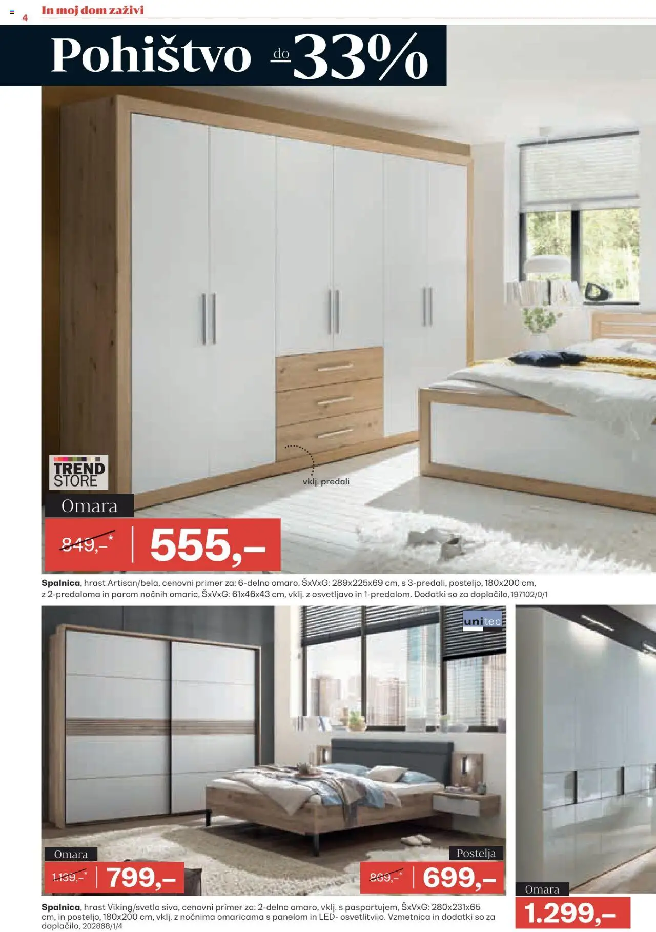 Rutar katalog │ velja od 06.08.2025 | Stran: 4 | Izdelki: Pohištvo, Postelja, Vzmetnica, Omara
