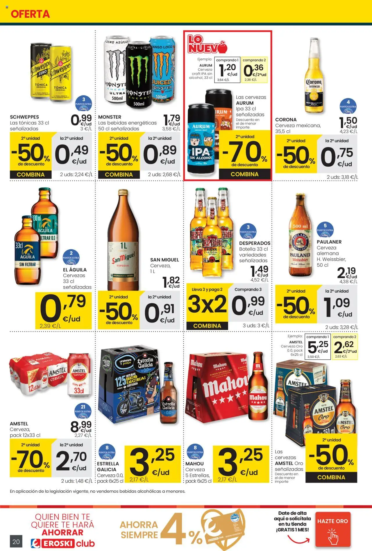 Eroski - Center │ válido desde el 31.07.2025 | Página: 20 | Productos: Cerveza, Té, Παρμεζάνα