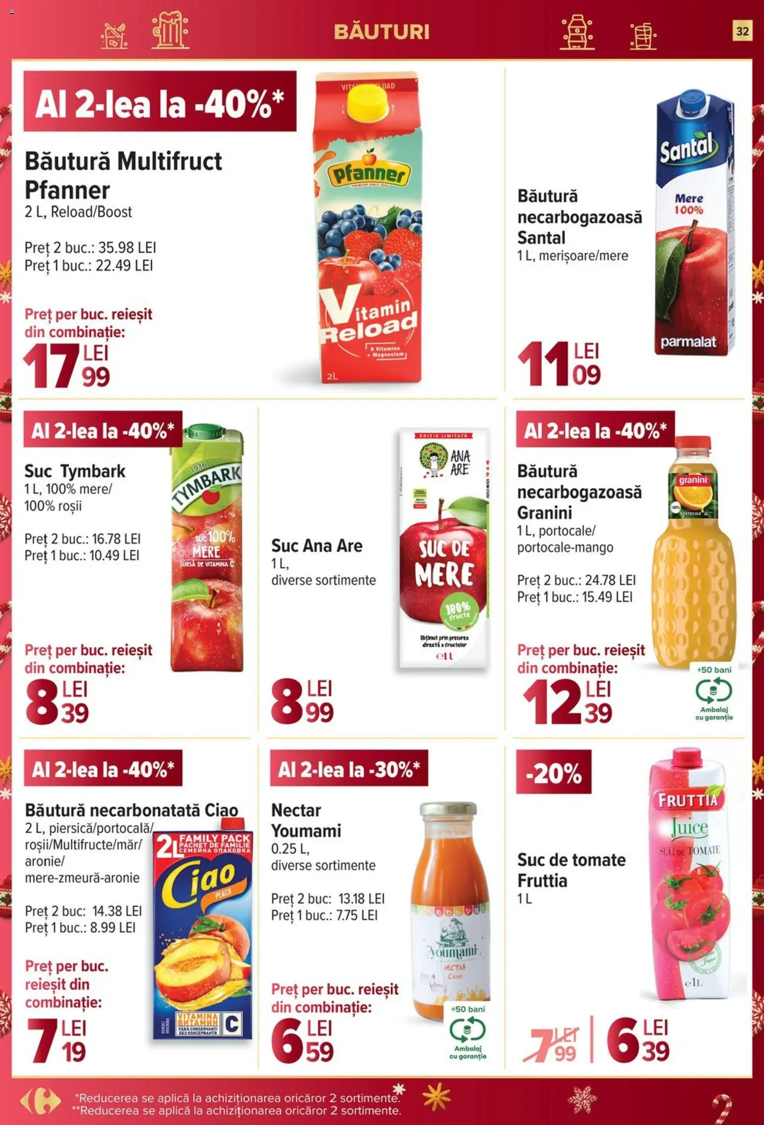 Noul catalog Carrefour – valabil de la 27.12.2025 | Pagină: 32 | Produse: Suc, Mere, Roșii, Fructe
