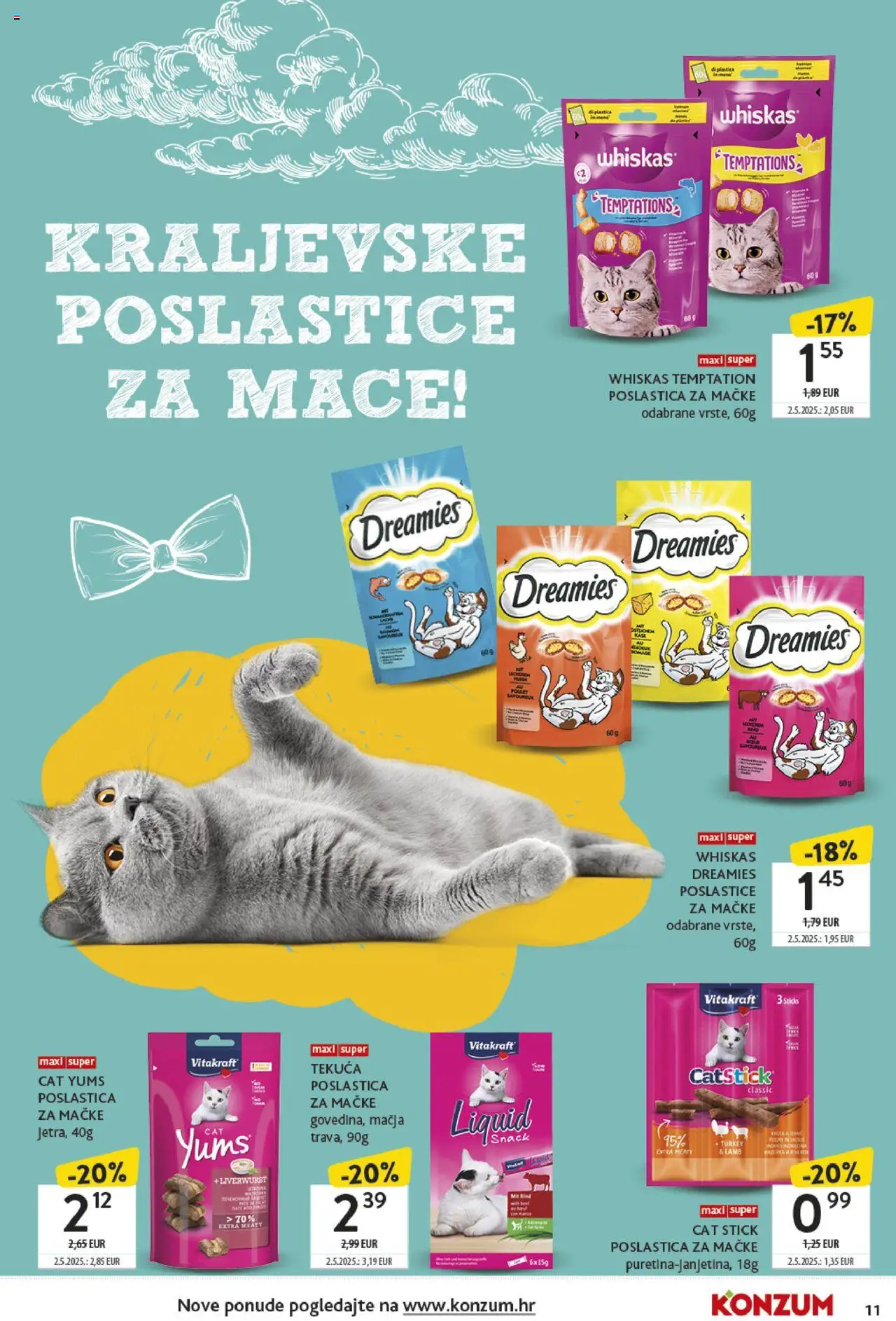 Konzum HR akciós ujság - amely érvényes a következő dátumtól: 06.10.2025 | Oldal: 11 | Termékek: Whiskas