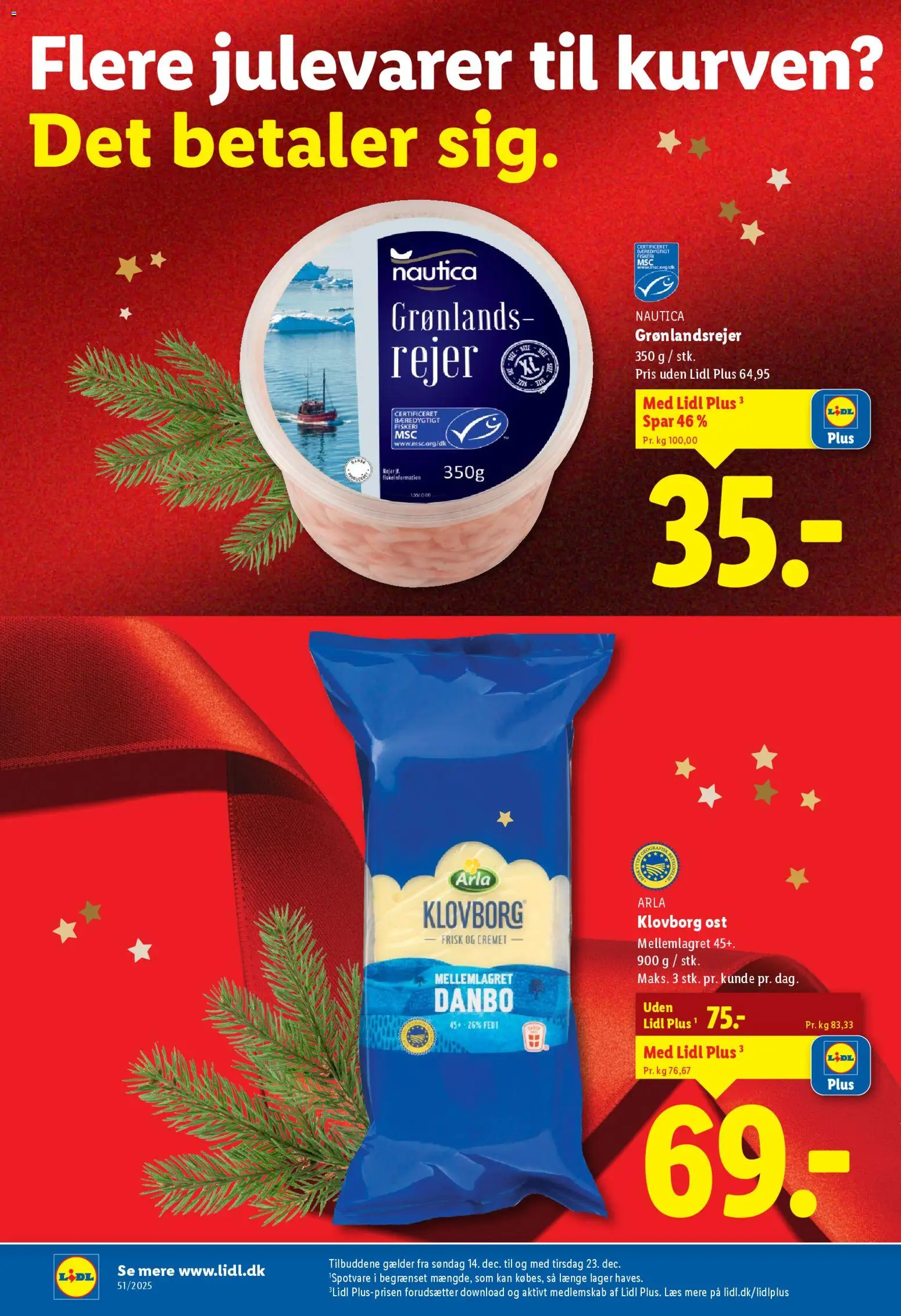Lidl tilbudsavis – gyldig fra 18.12.2025 | Side: 17 | Produkter: Ost, Rejer, Søm