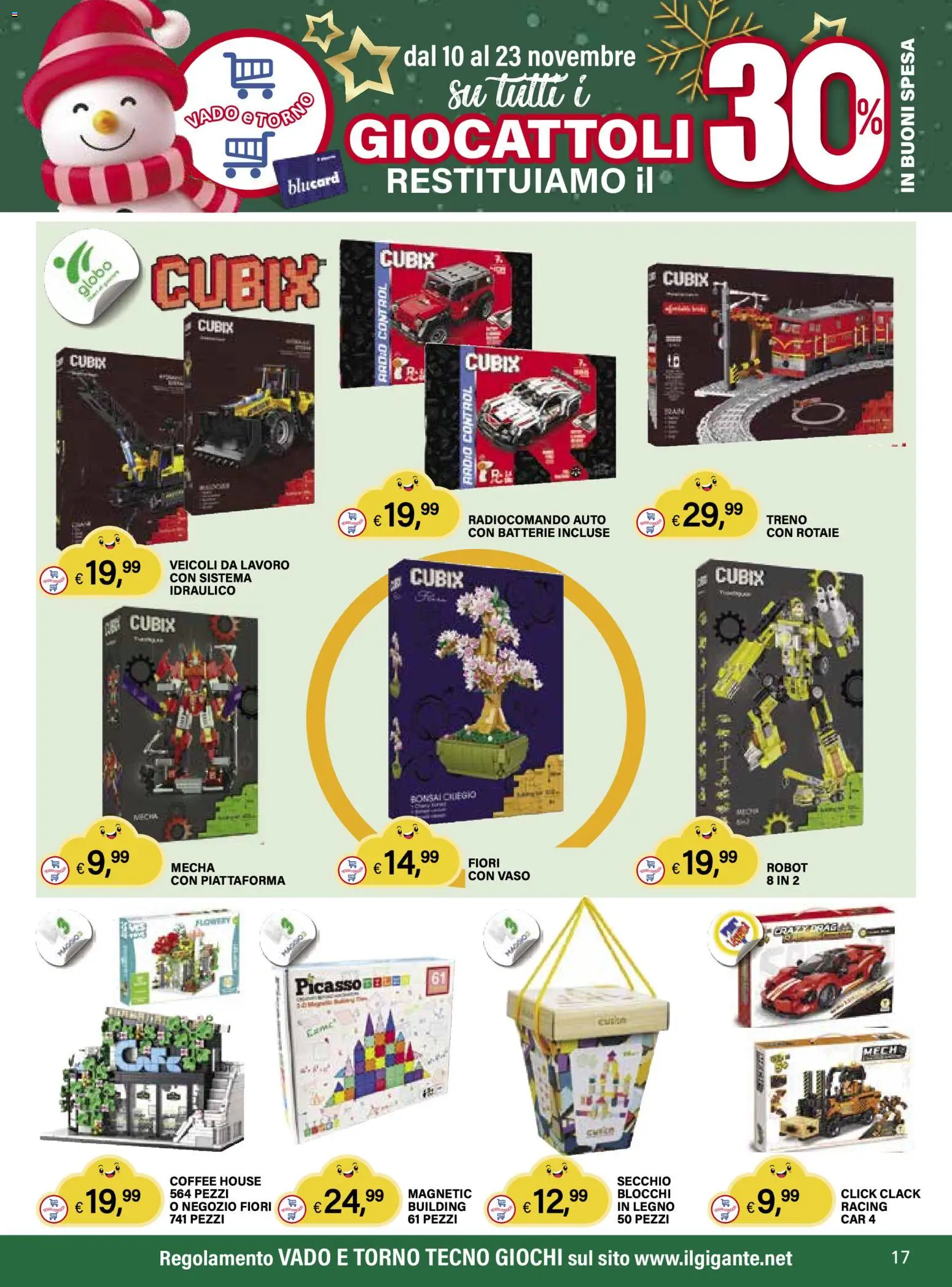 Volantino Il Gigante del 10.11.2025 | Pagina: 17 | Prodotti: Radio, Secchio, Robot, Batterie