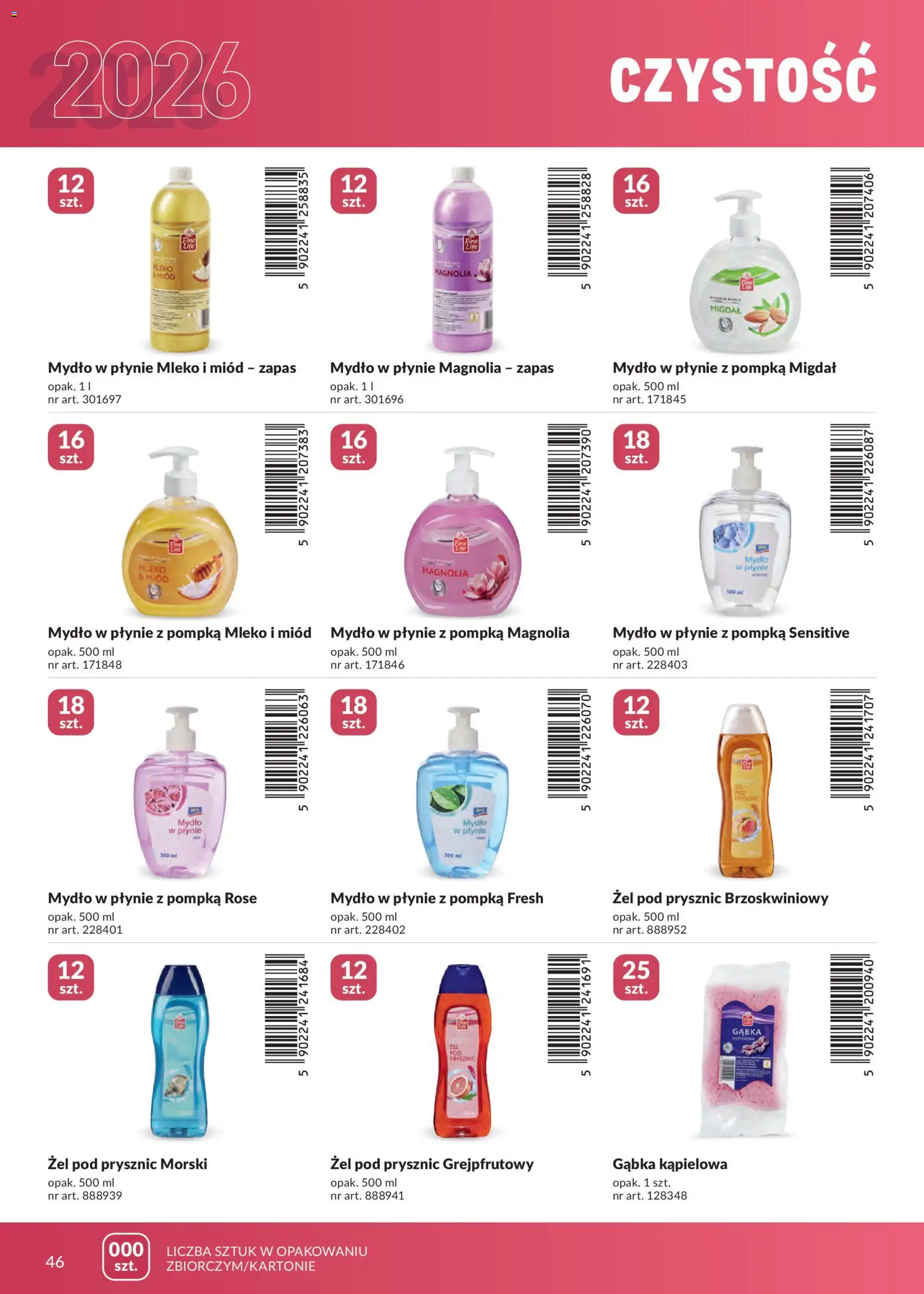 Makro gazetka - Marki własne dla Twojego sklepu od 23.04.2026 | Strona: 46 | Produkty: Miód, Mydło w płynie, Mleko, Żel pod prysznic